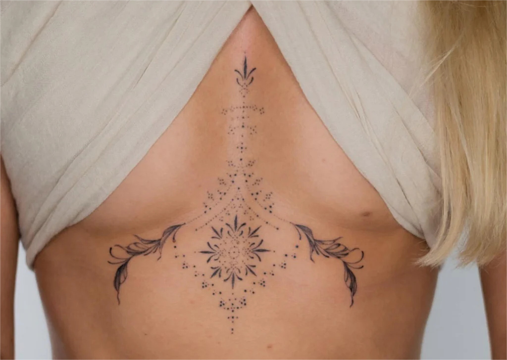 Sternum Tattoos for Women: Design Ideas, Pain Levels & Placement Tips