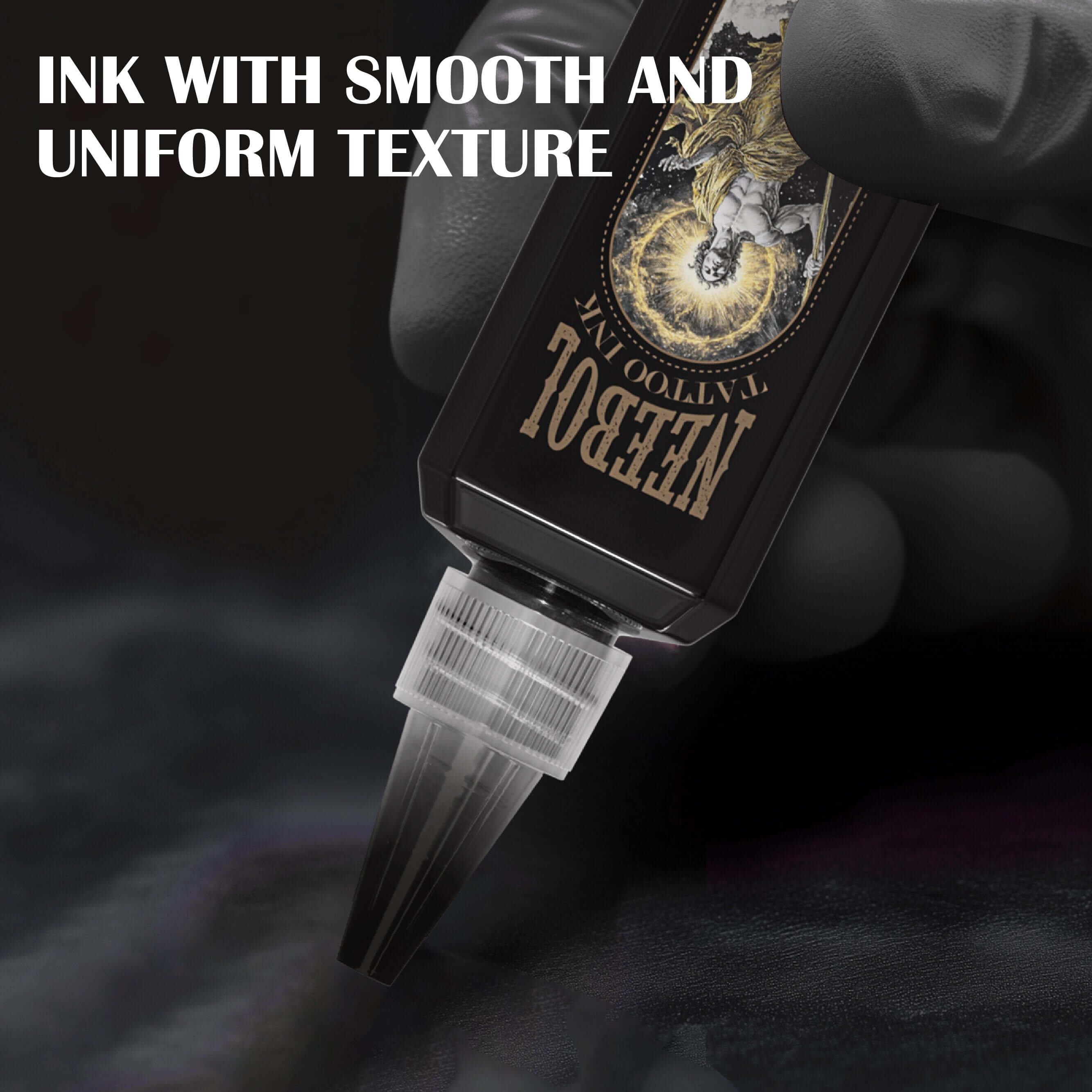 Neebol Black Tattoo Ink – Bulk Pack of 5/10 Bottles for Professional Use