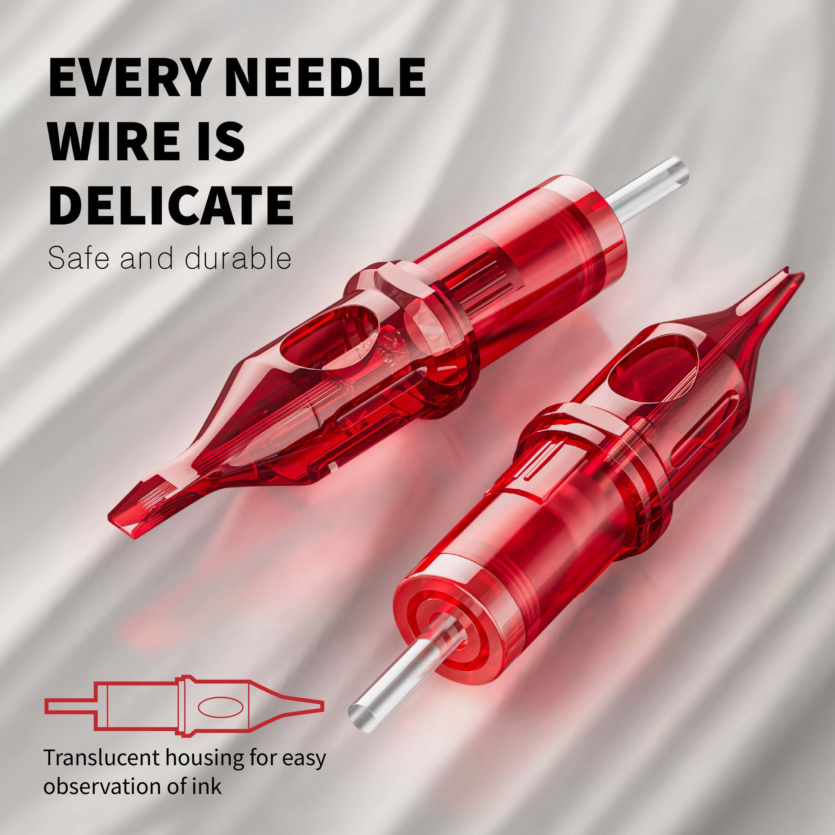 Tattoo Needle Cartridges - 50pc RL RM RS M1 | Neebol THOR