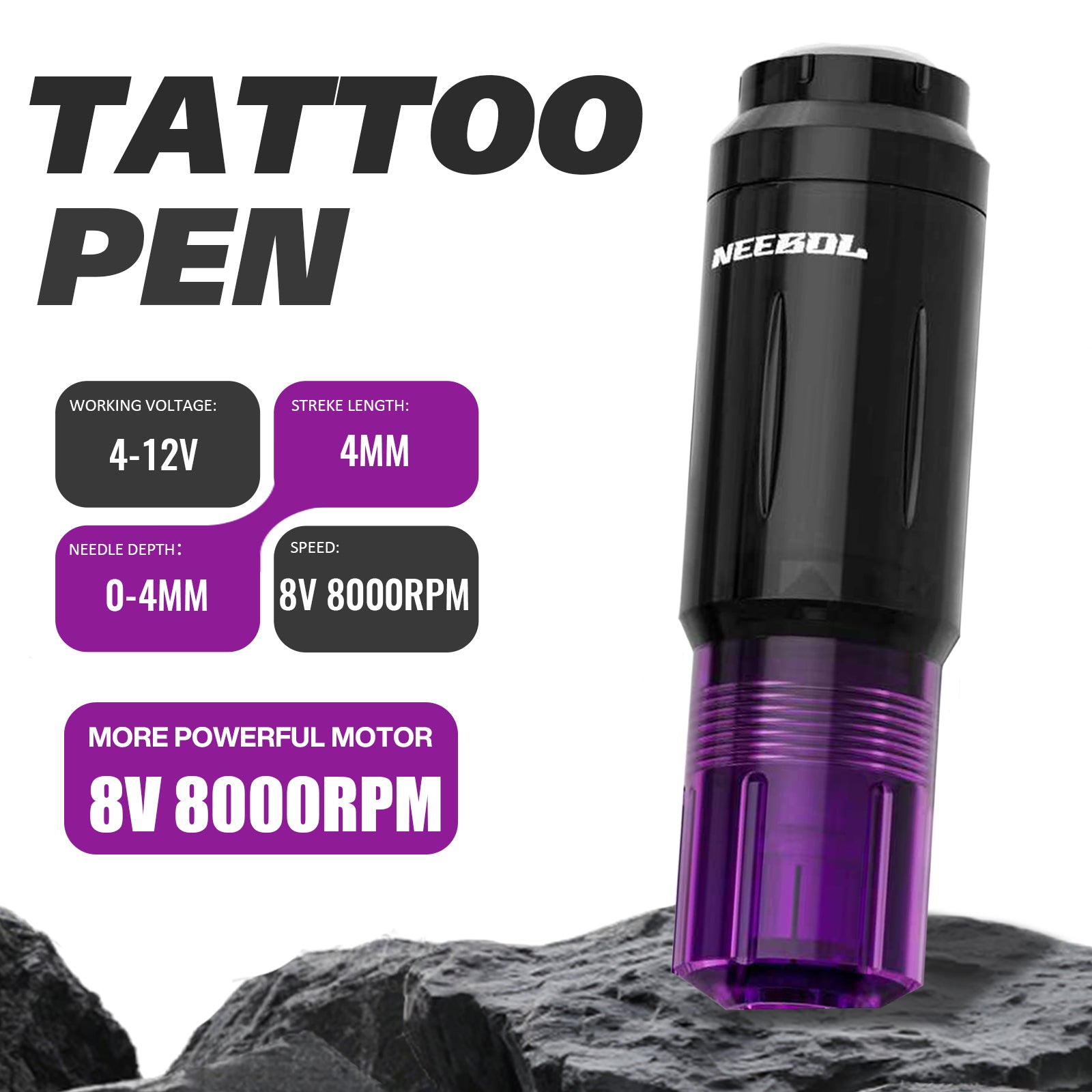 Tattoo Starter Kit Wireless Tattoo Pen with Battery | Neebol