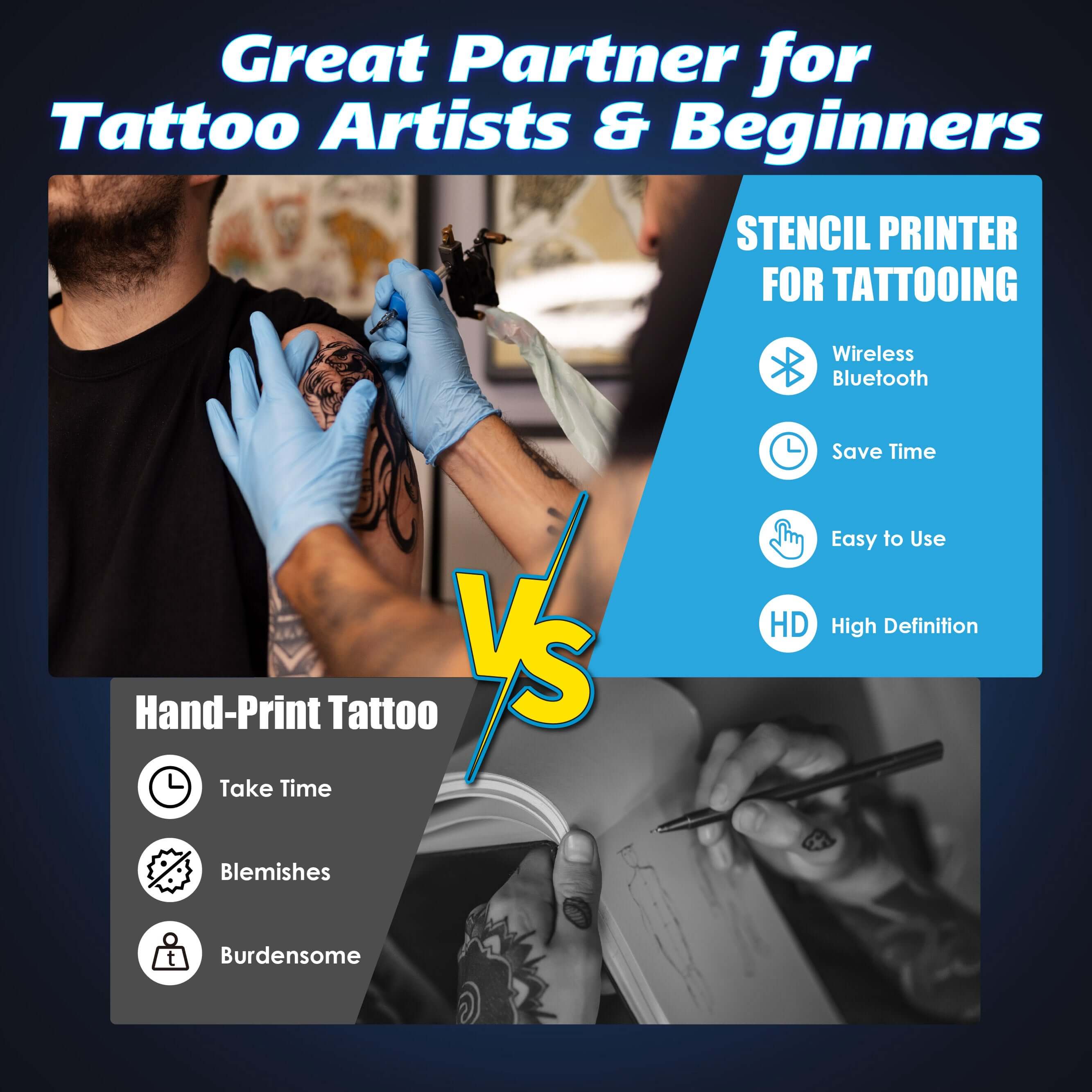 Wireless Tattoo Stencil Printer - Professional | Neebol