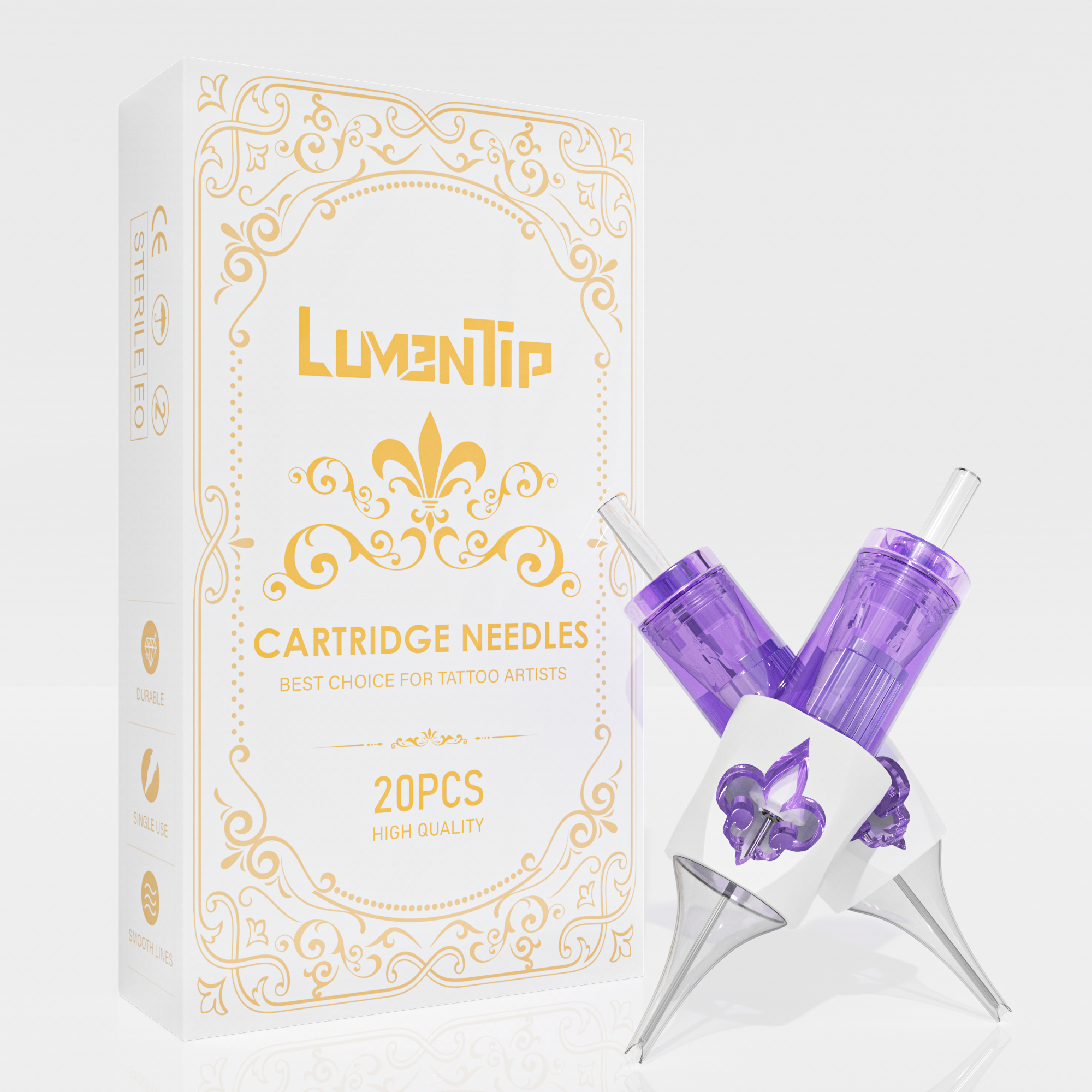 Neebol Tattoo Needle Cartridges - 0.35MM Round Liner | IRIS PRO