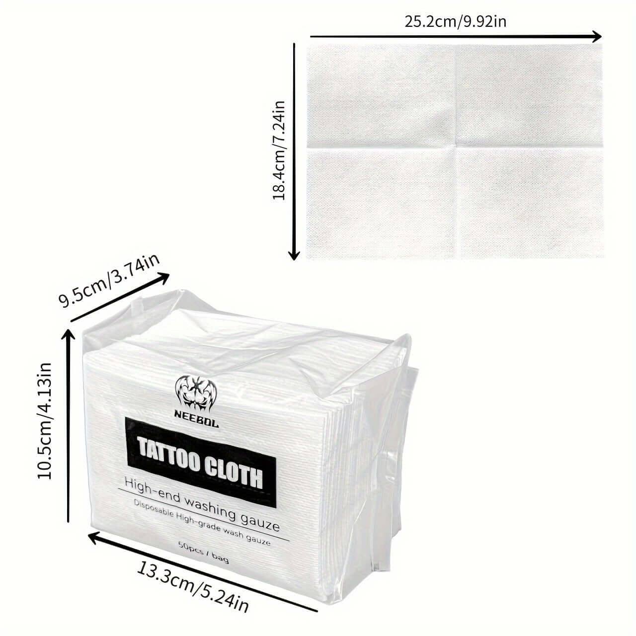 Neebol Tattoo Cloth Washing Gauze Wipe Paper - Aftercare
