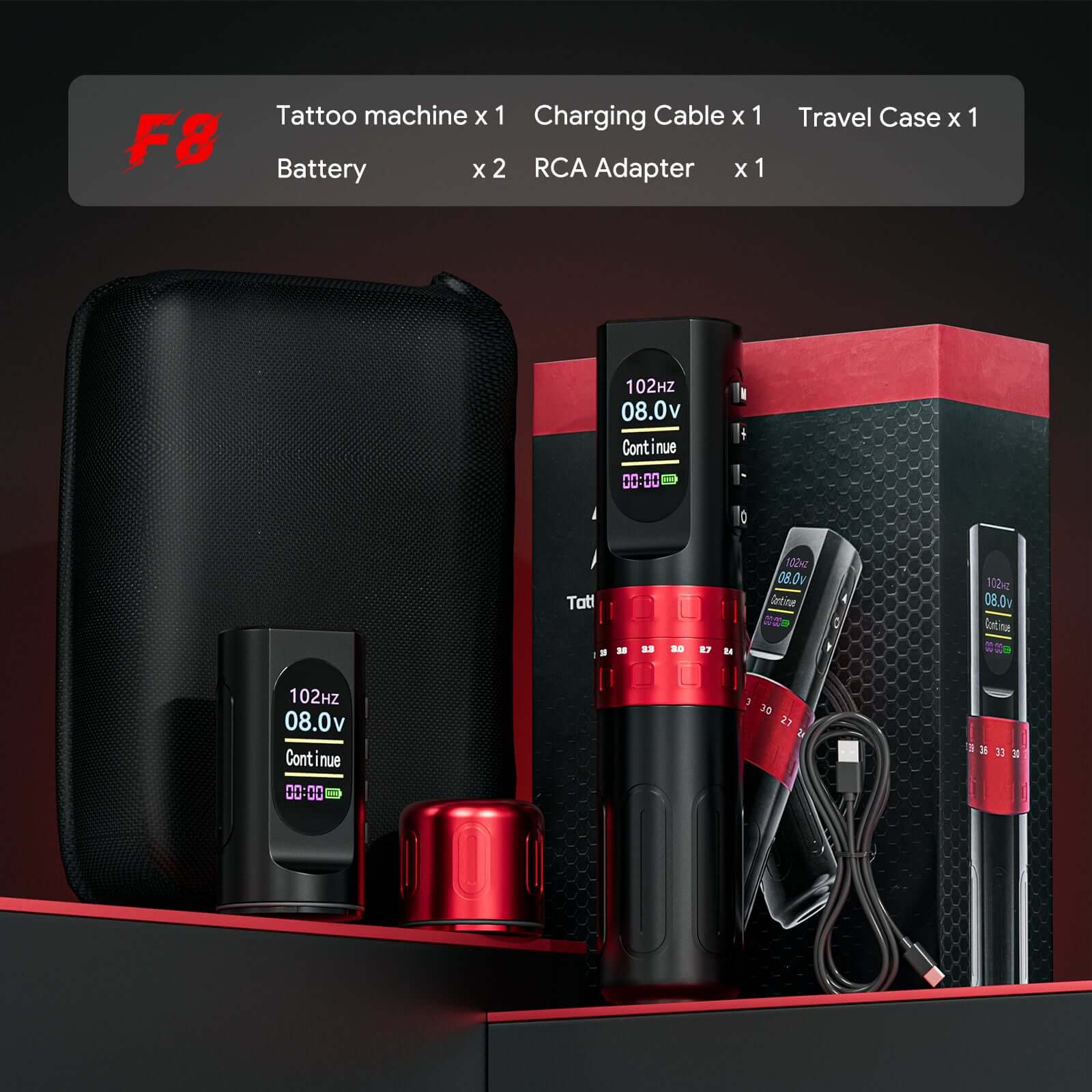 Professional Tattoo Kit – Wireless Tattoo Machine | 2.4-4.2mm Stroke