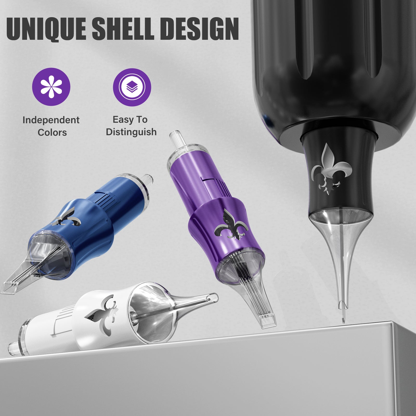 Neebol Tattoo Needle Cartridges - 0.3/0.35MM Round Liner | IRIS