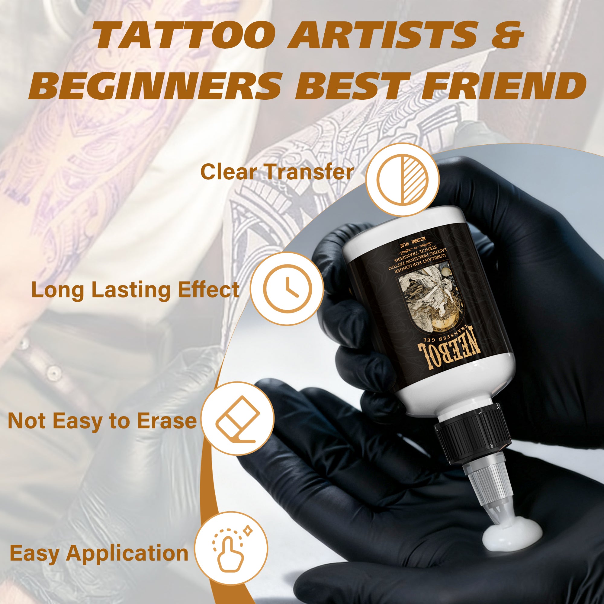 Tattoo Transfer Gel, 120ml | Neebol