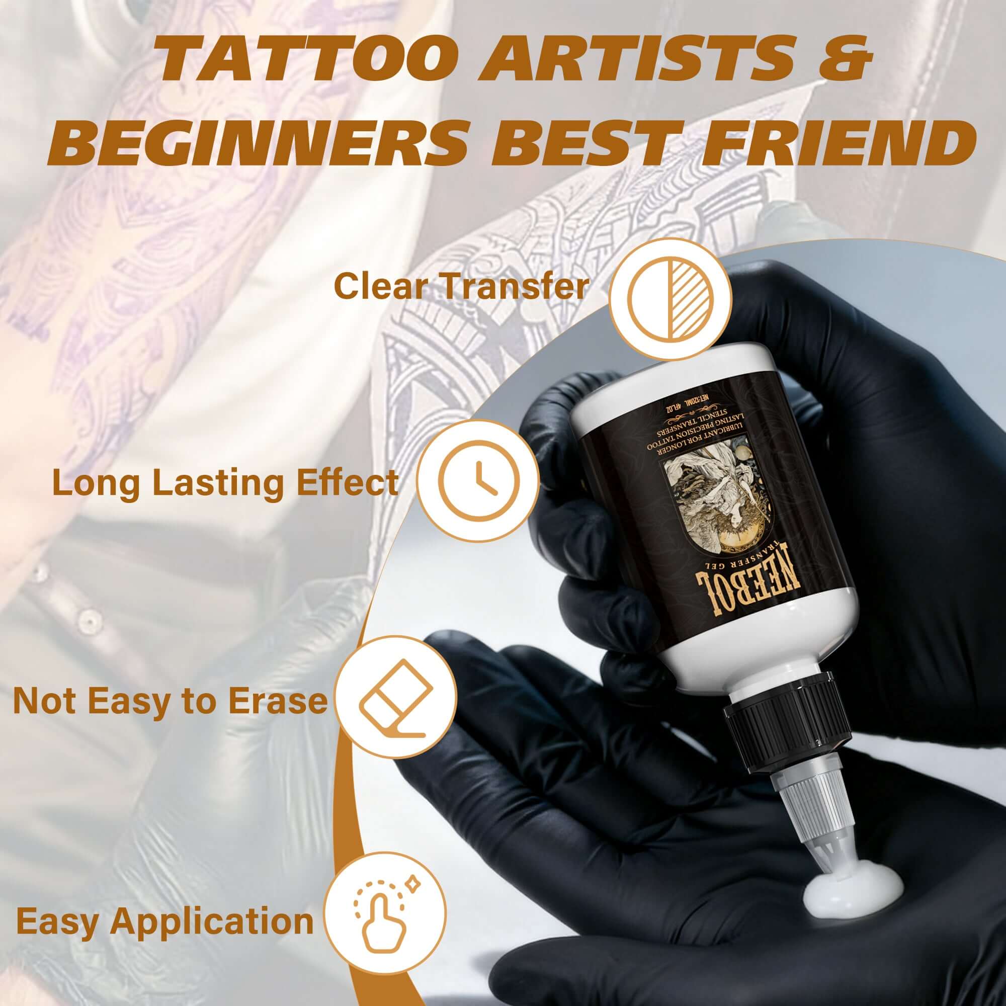 Tattoo Transfer Gel, 120ml | Neebol