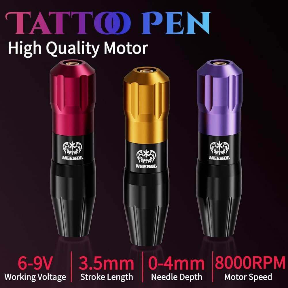 Tattoo Kit - Neebol Wireless Tattoo Machine Starter Kit NEX & WX1P