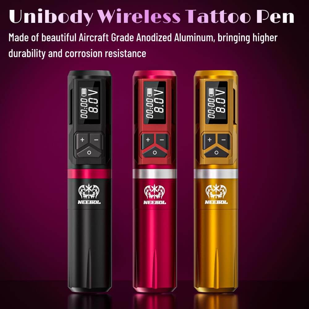 Tattoo Kit - Neebol F4 Wireless Tattoo Gun Starter Kit