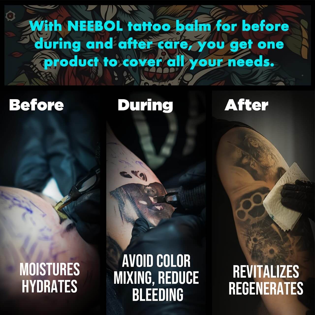 Neebol Tattoo Balm & Aftercare Cream, All-Natural