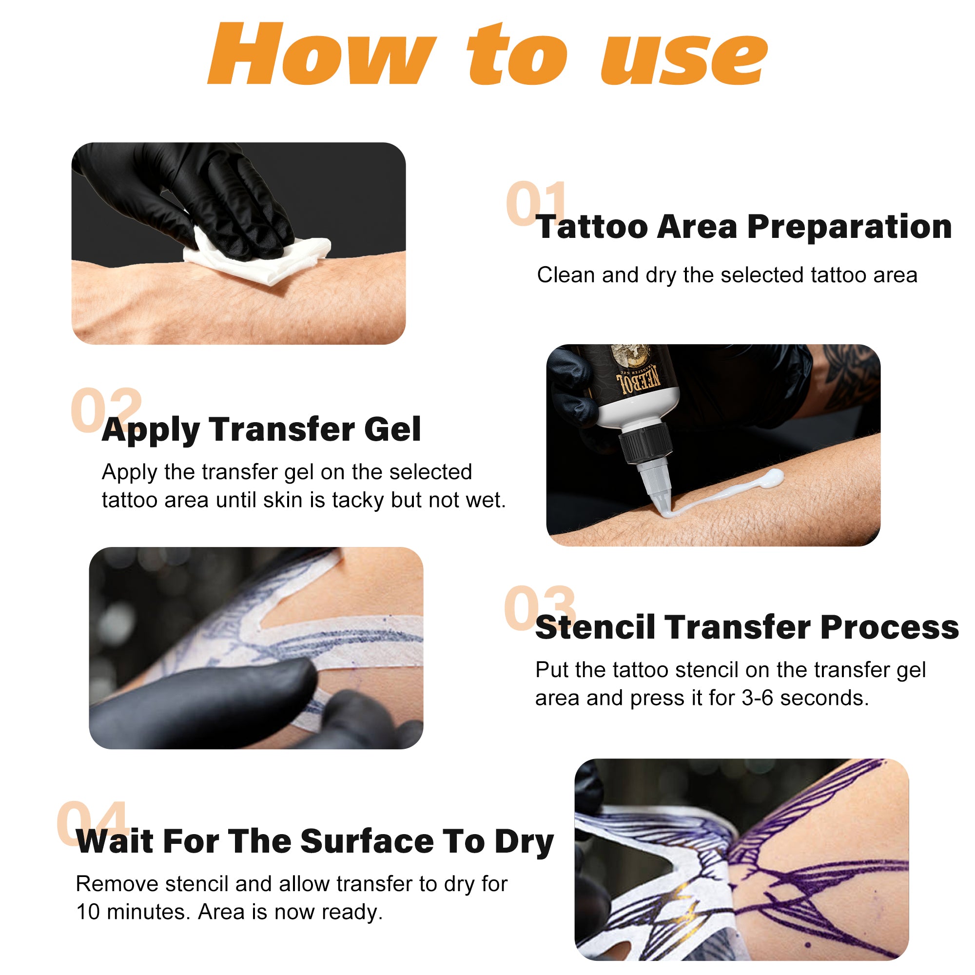 Tattoo Transfer Gel, 120ml | Neebol