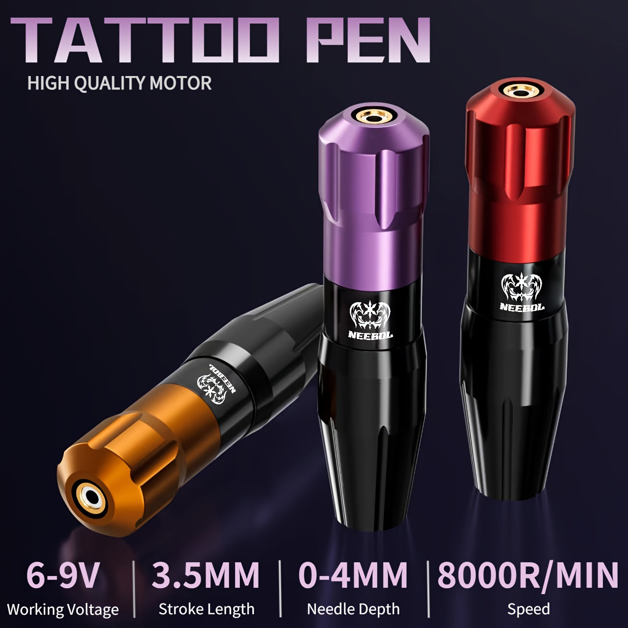 Tattoo Kit - Neebol Rotary Tattoo Pen Mahcine Starter Kit NEX &WX67