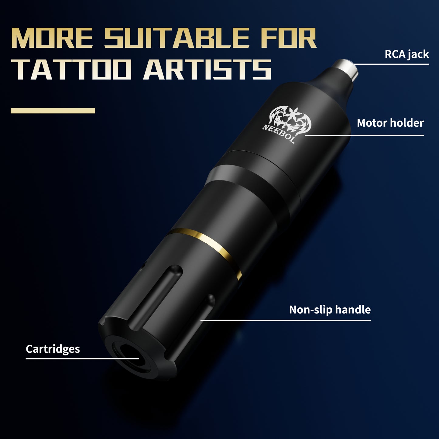 Neebol Tattoo Gun Kit, Rotary Tattoo Pen with Power Supply, Complete Tattoo Machine Package with Everything, OG Series