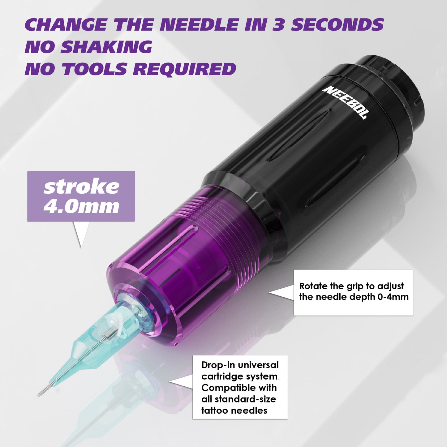 Tattoo Kit - Neebol Wireless Tattoo Gun Kit for Beginner A10 & 67M