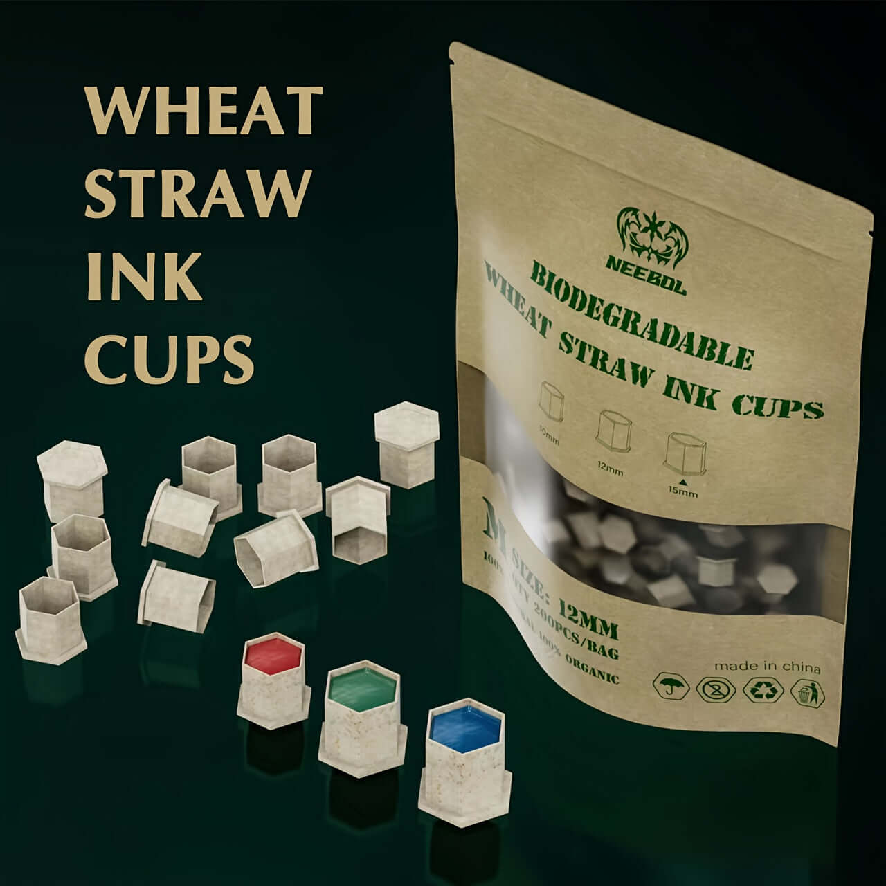 Neebol Tattoo Ink Cup - Biodegradable - S/M/L