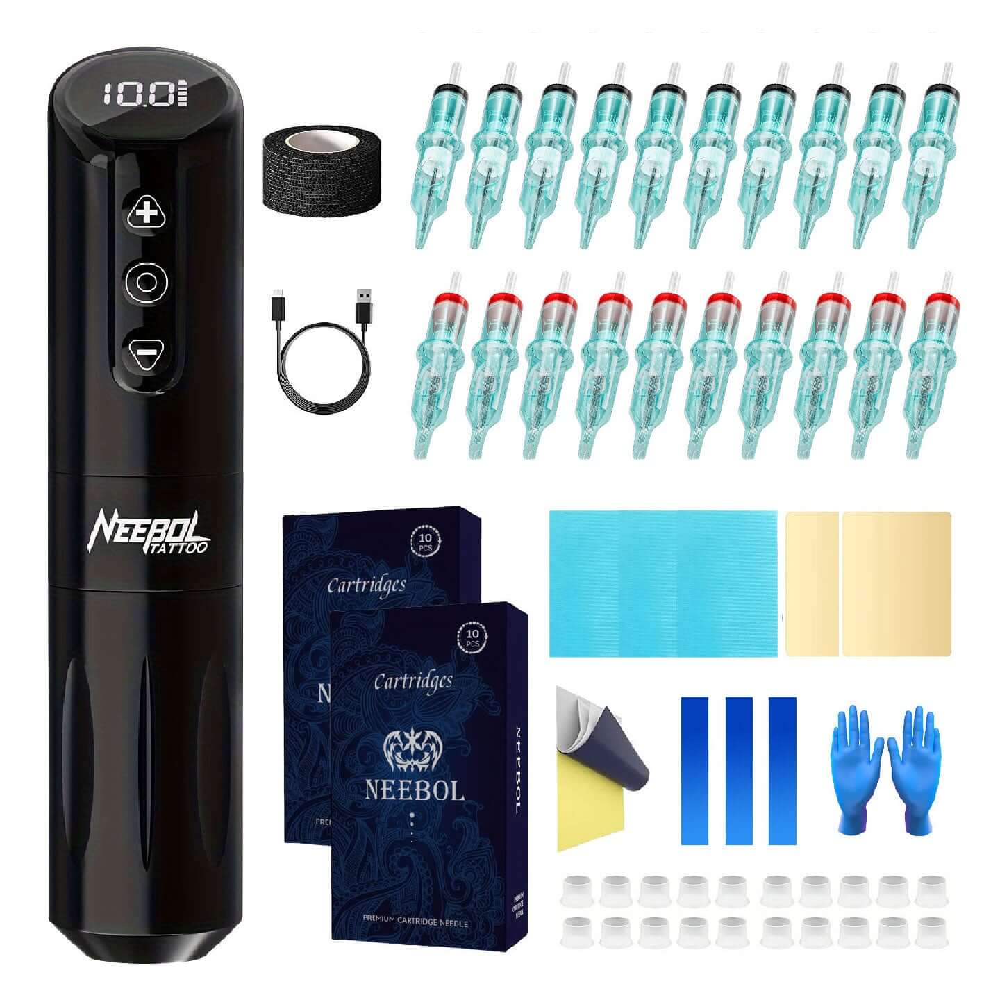 Tattoo Kit - Neebol F5 Rotary Tattoo Machine Starter Kit