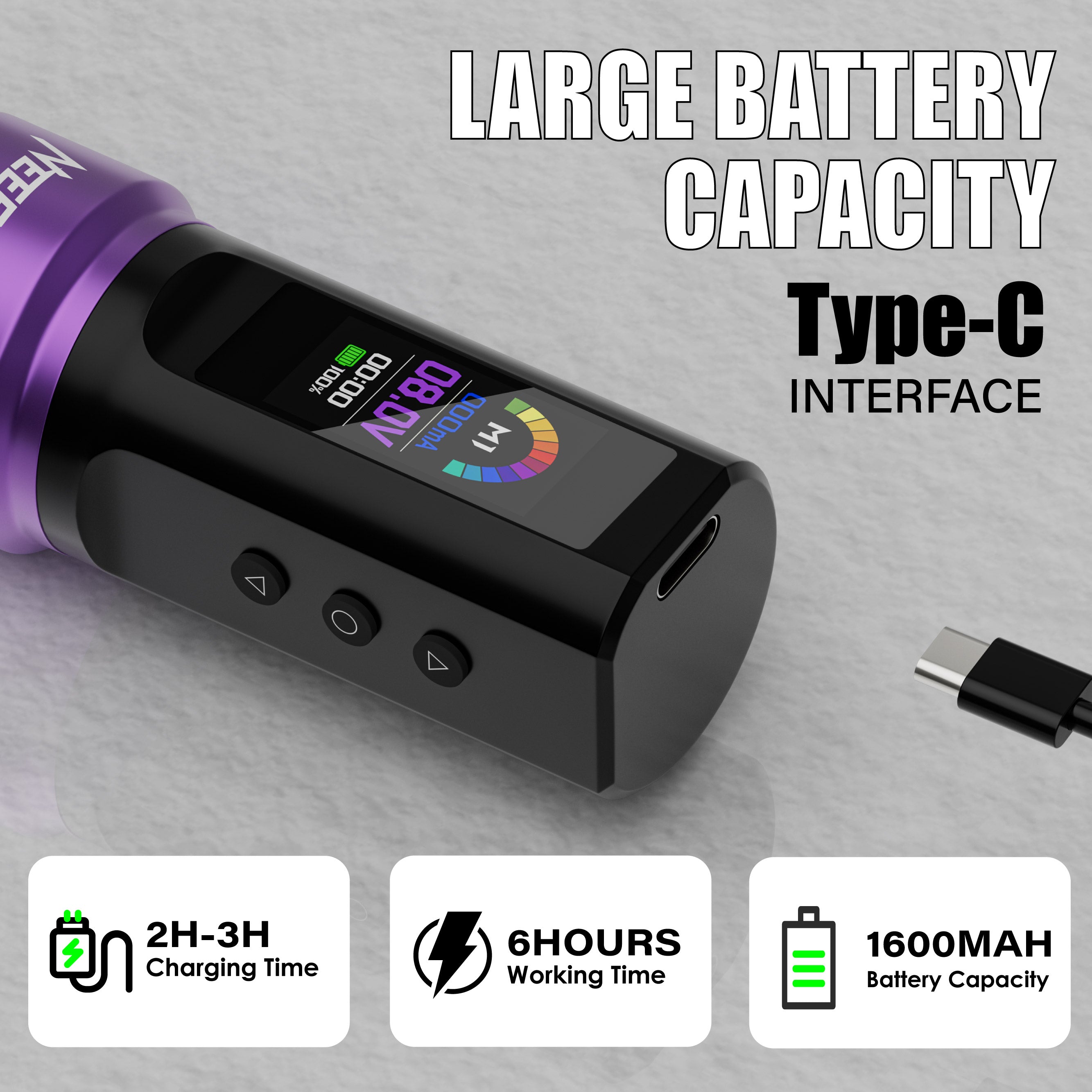 Tattoo Kit - Neebol F6 Wireless Tattoo Machine Starter Kit Ergonomic