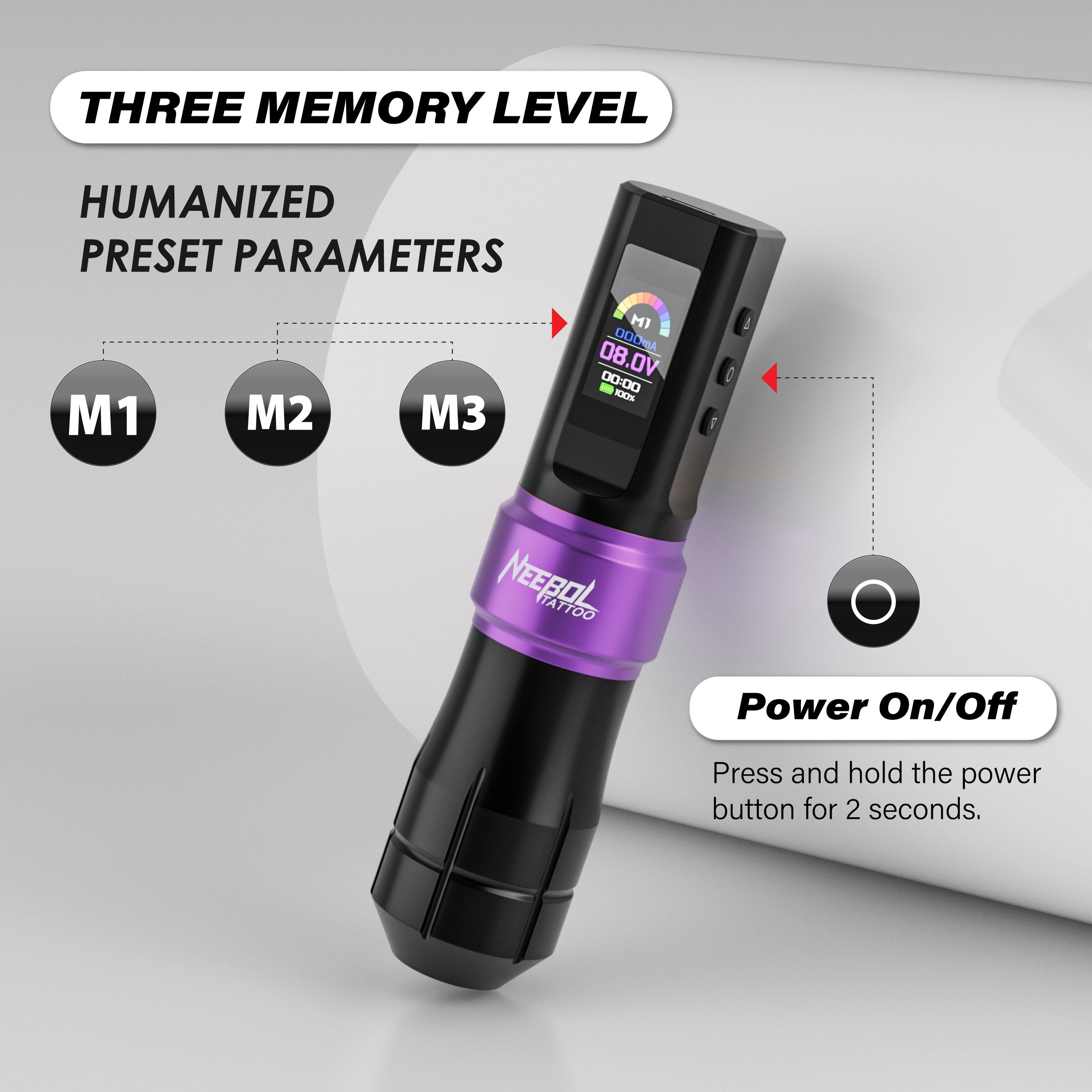 Tattoo Kit - Neebol F6 Wireless Tattoo Machine Starter Kit Ergonomic