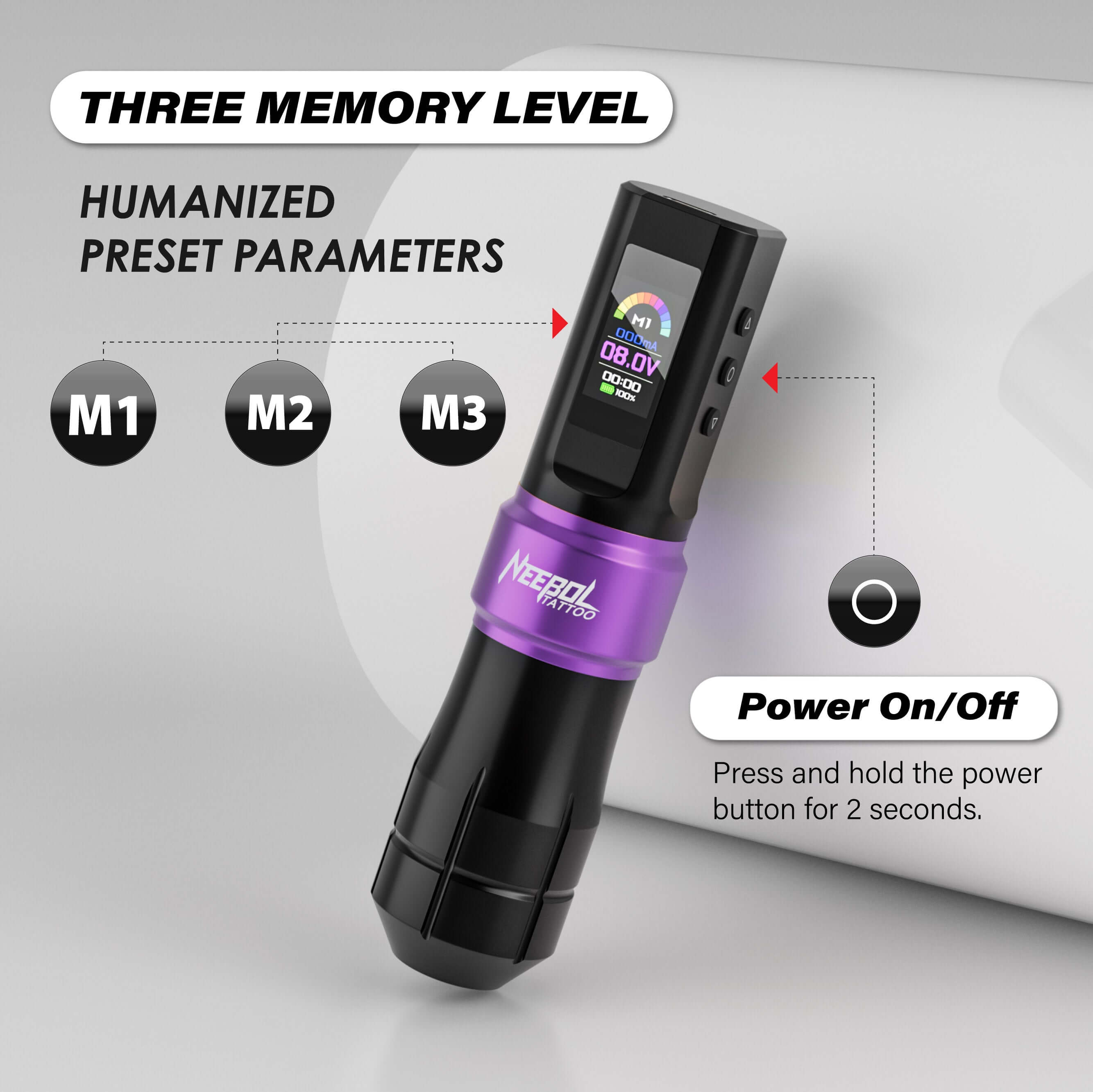 Neebol Wireless Tattoo Pen Machine 4MM Storke | F6