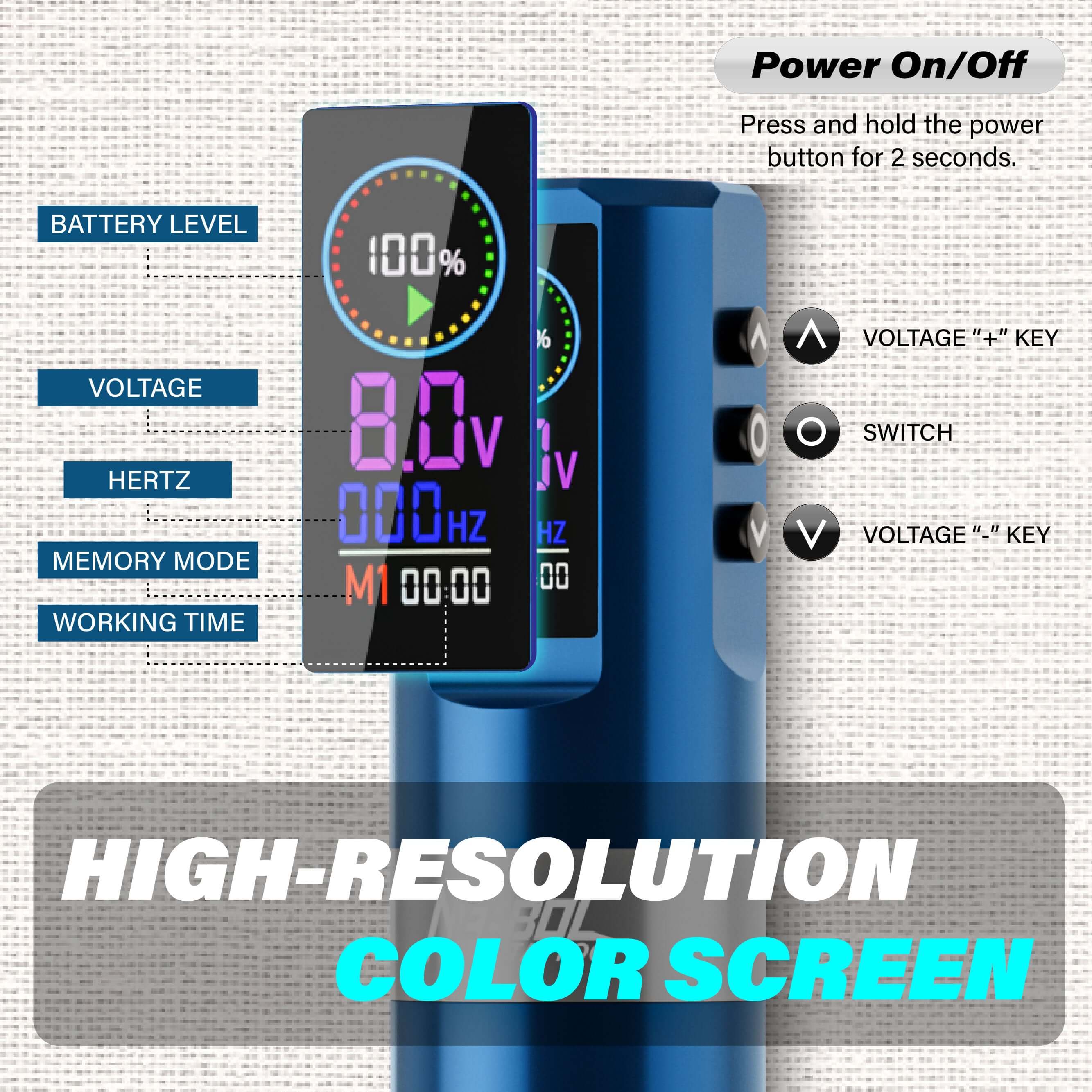 Tattoo Kit - Neebol F7 Wireless Tattoo Machine Starter Kit