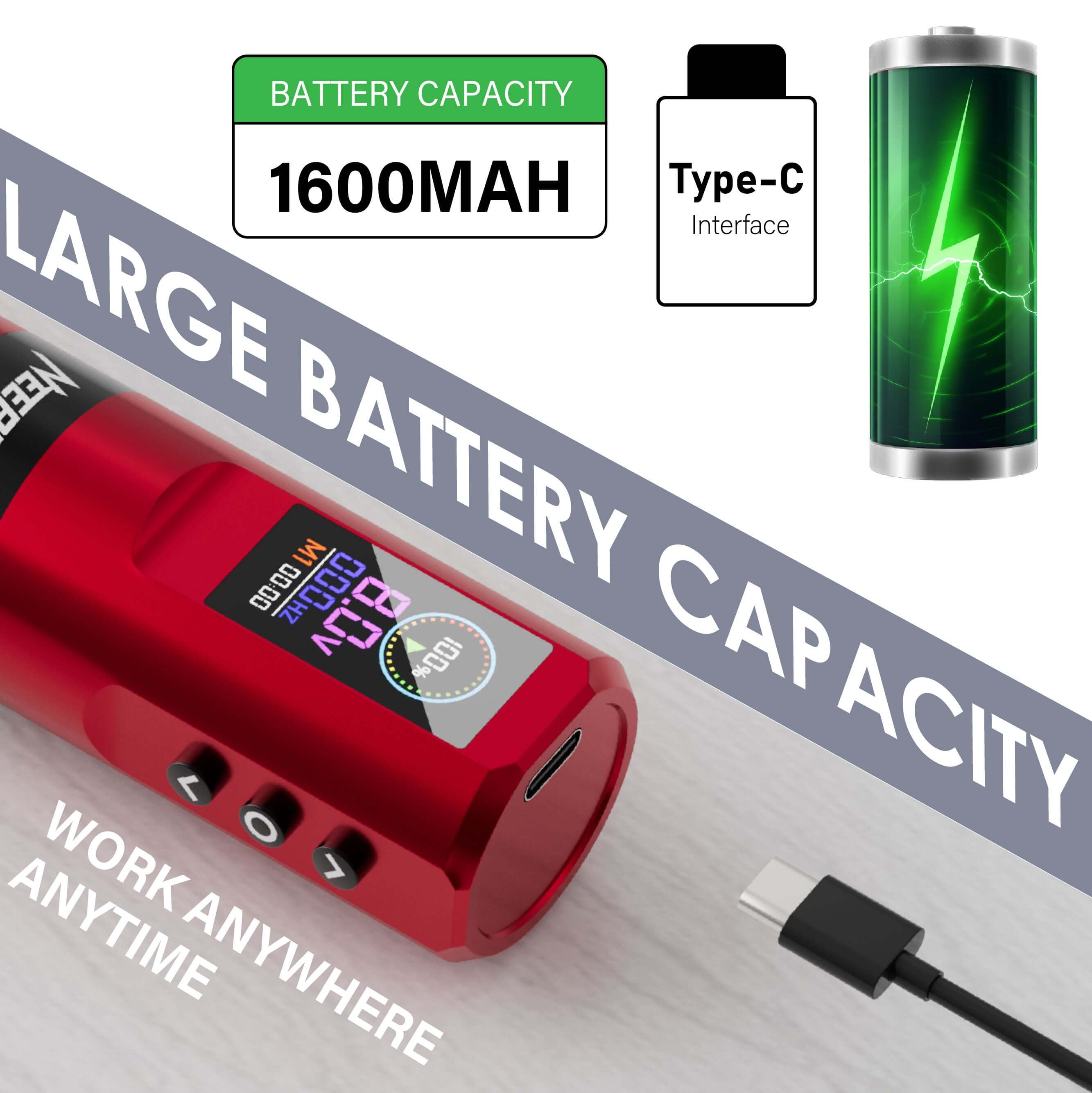 Tattoo Kit - Neebol F7 Wireless Tattoo Machine Starter Kit