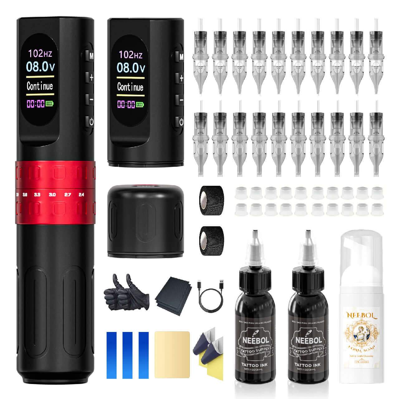 Professional Tattoo Kit – Wireless Tattoo Machine | 2.4-4.2mm Stroke