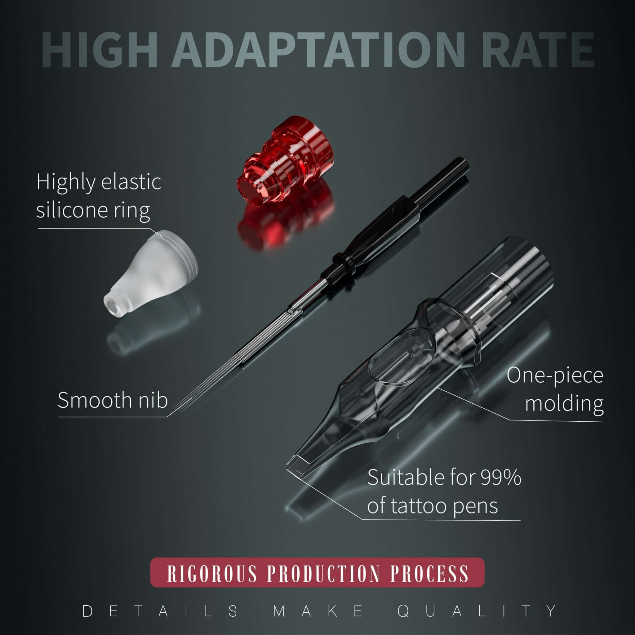 Tattoo Needle Cartridges - 20pc Round Liner | Neebol GEM