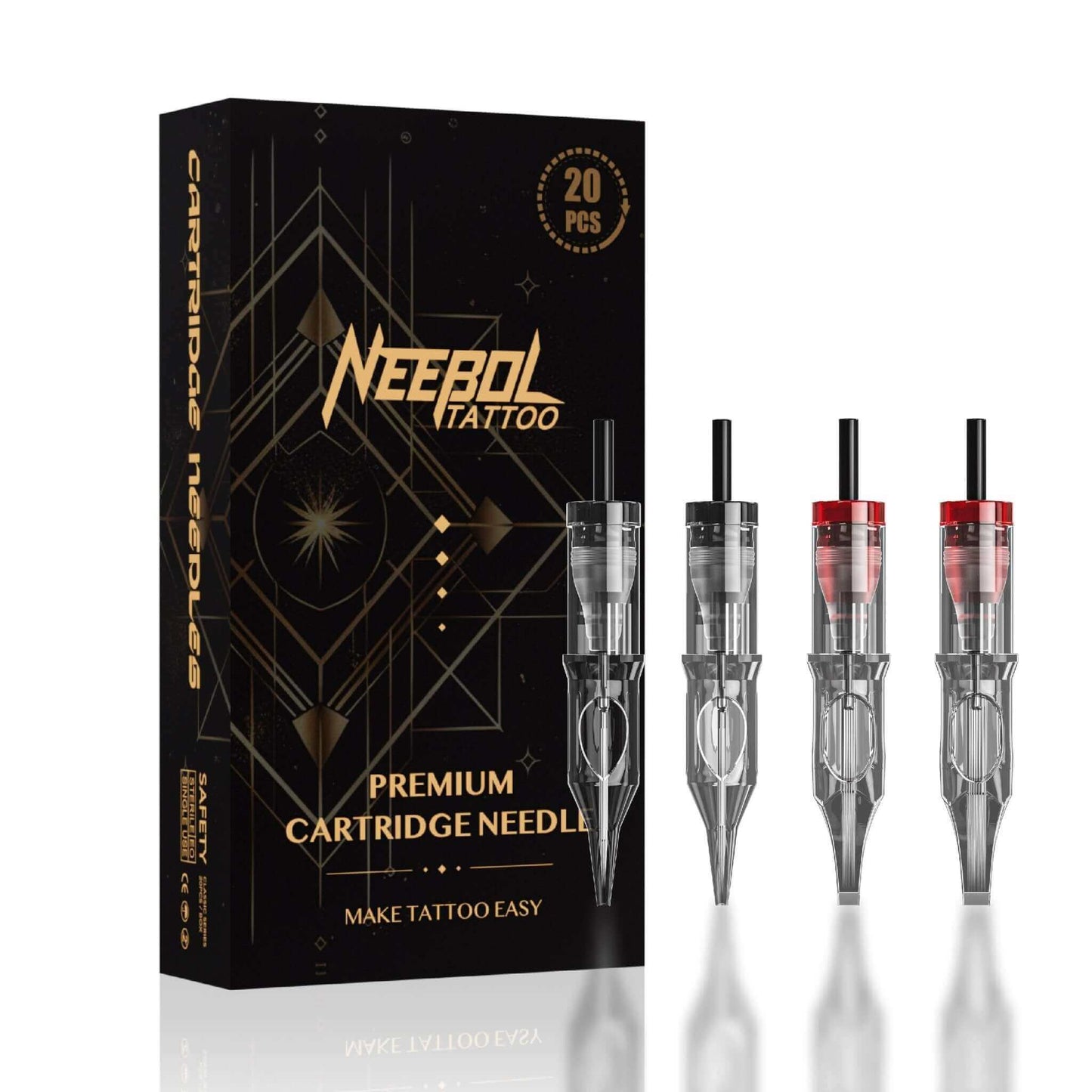 Tattoo Needle Cartridges - 20pc Round Liner | Neebol GEM