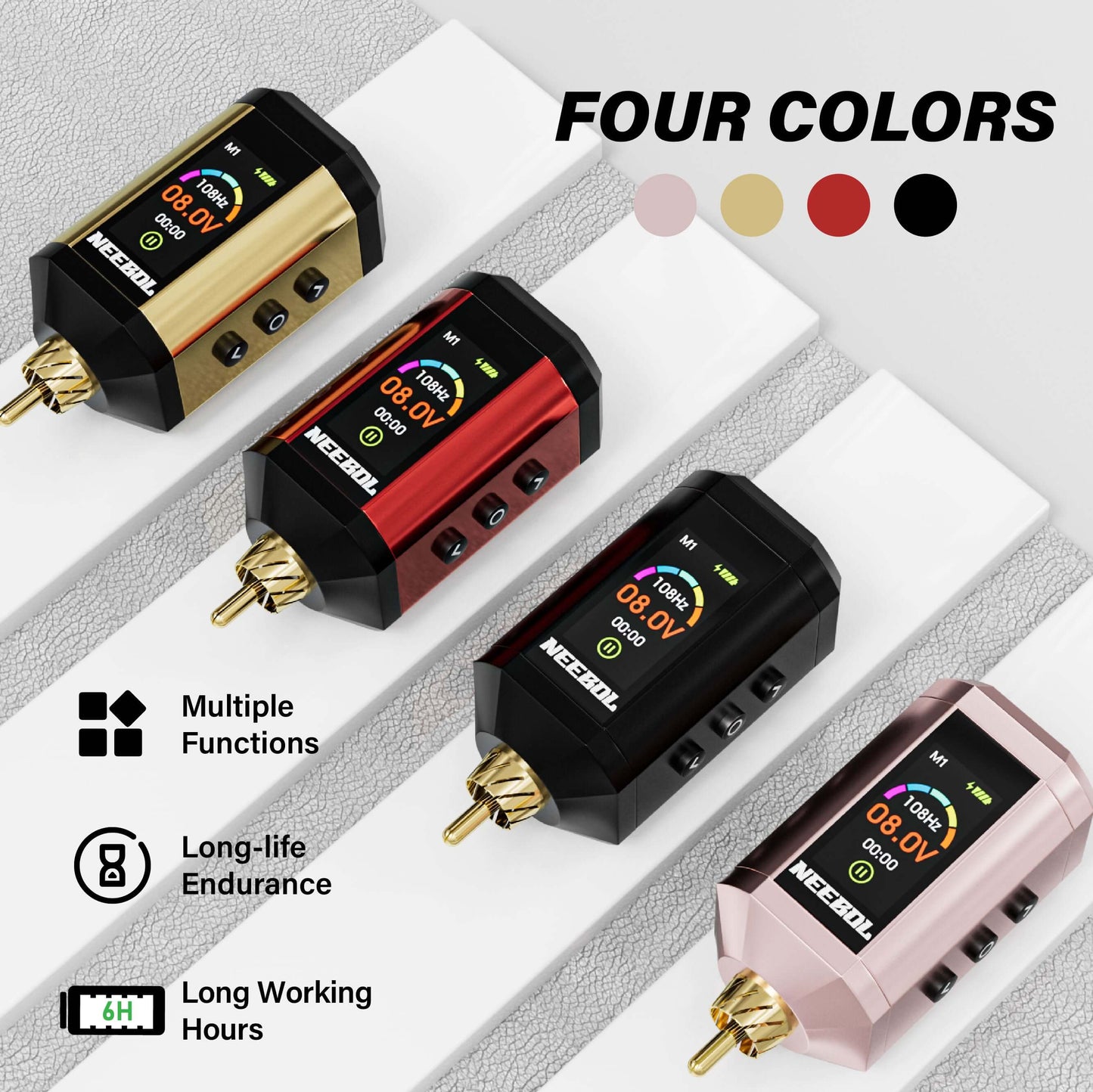 PDY Wireless Tattoo Battery Power Supply, RCA - Neebol