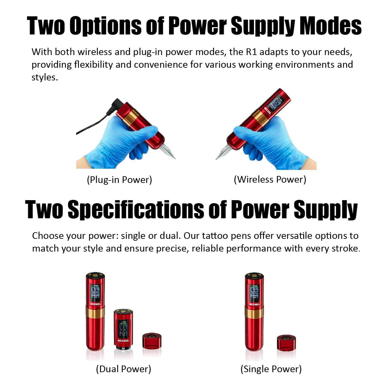 Tattoo Kit - Neebol R1 PRO Wireless Professional Tattoo Gun Kit