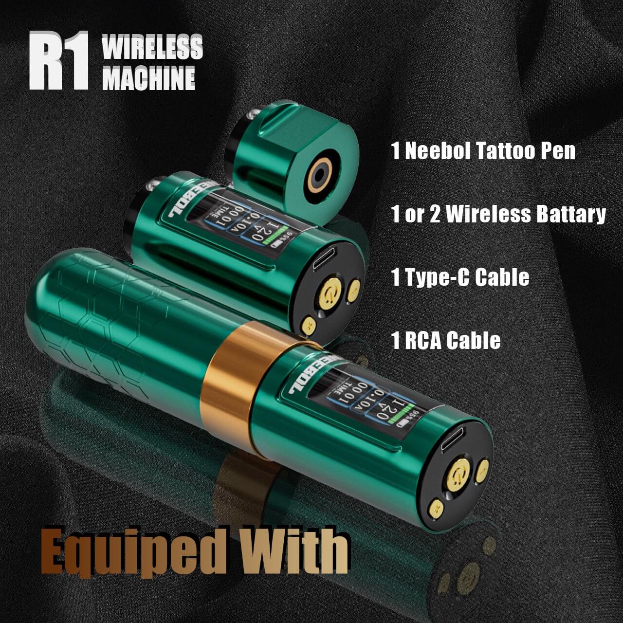 Tattoo Kit - Neebol R1 PRO Wireless Professional Tattoo Gun Kit