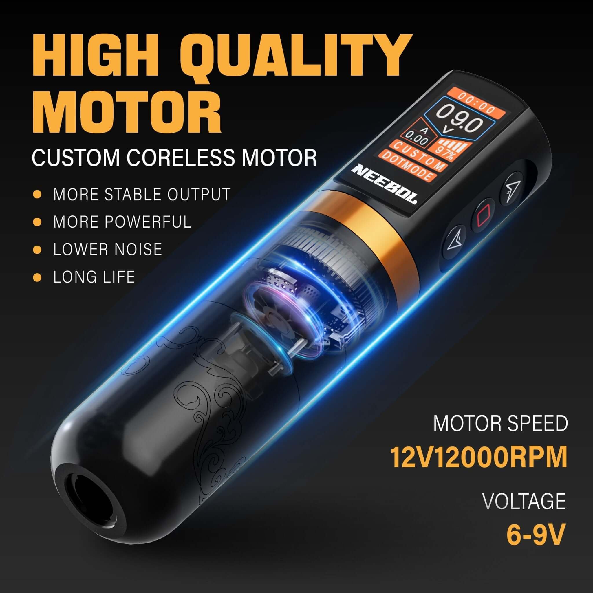 Tattoo Kit - Neebol R2 PRO Wireless Professional Tattoo Pen Kit