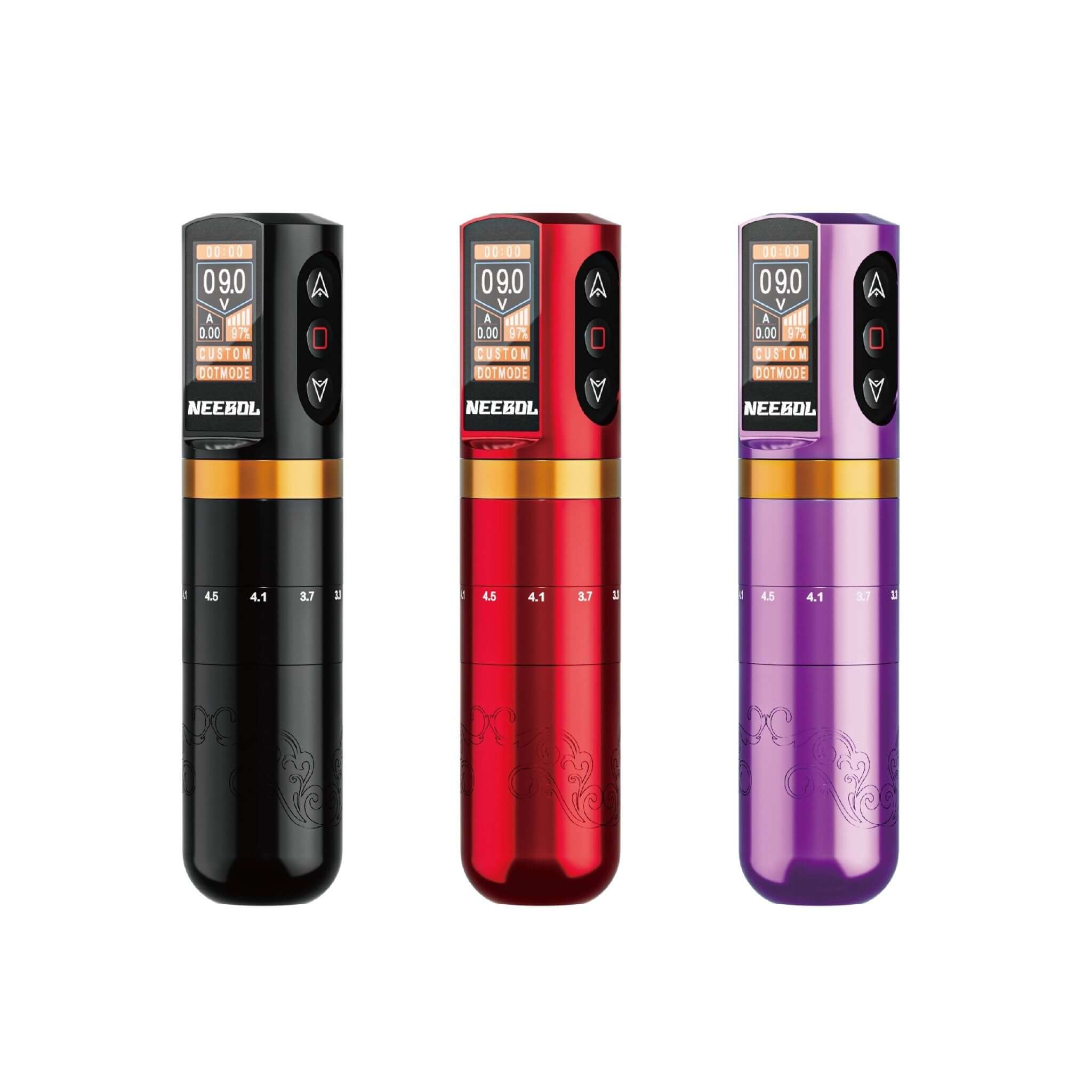 Neebol Tattoo Machine R2 PRO, 2.5-4.5MM Stroke, Dual Batteries