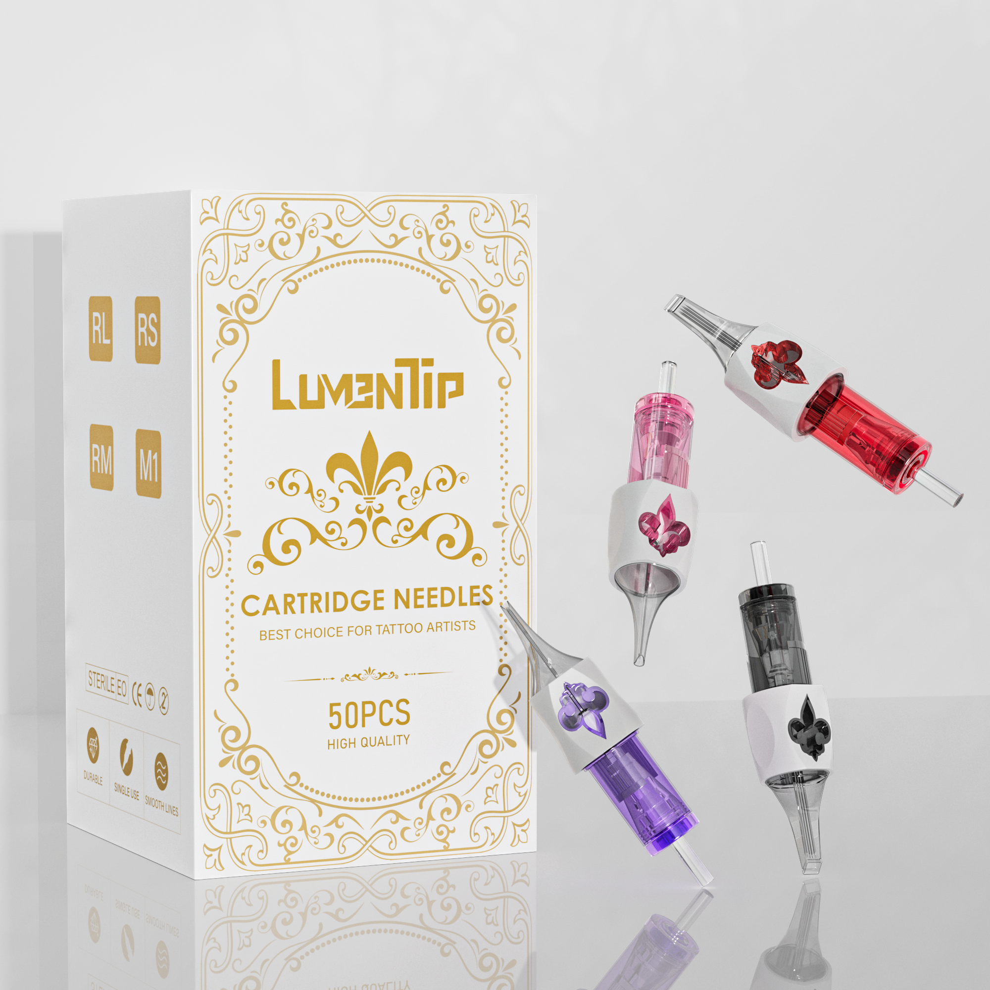 Neebol Tattoo Needle Cartridges - 0.35MM RL RM RS M1 | IRIS PRO