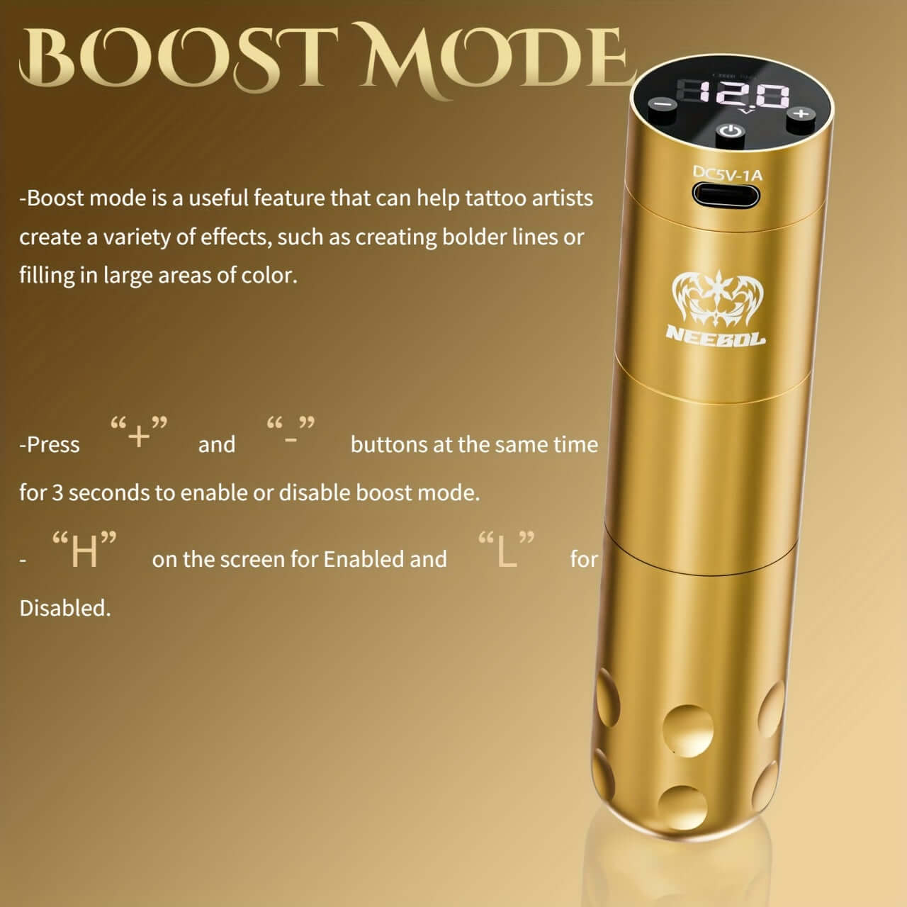 Neebol Wireless Tattoo Pen Machine 3.5MM Storke | F3