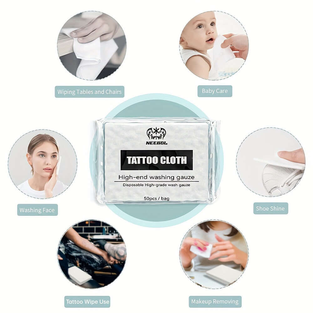 Neebol Tattoo Cloth Washing Gauze Wipe Paper - Aftercare