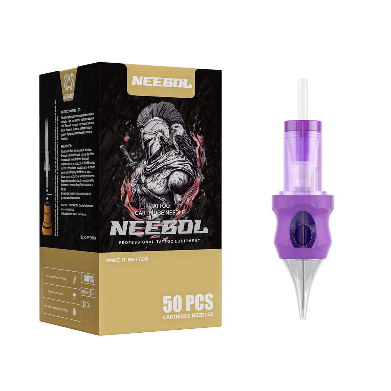Tattoo Needle Cartridges - 50pcs Round Liner | Neebol PRISM