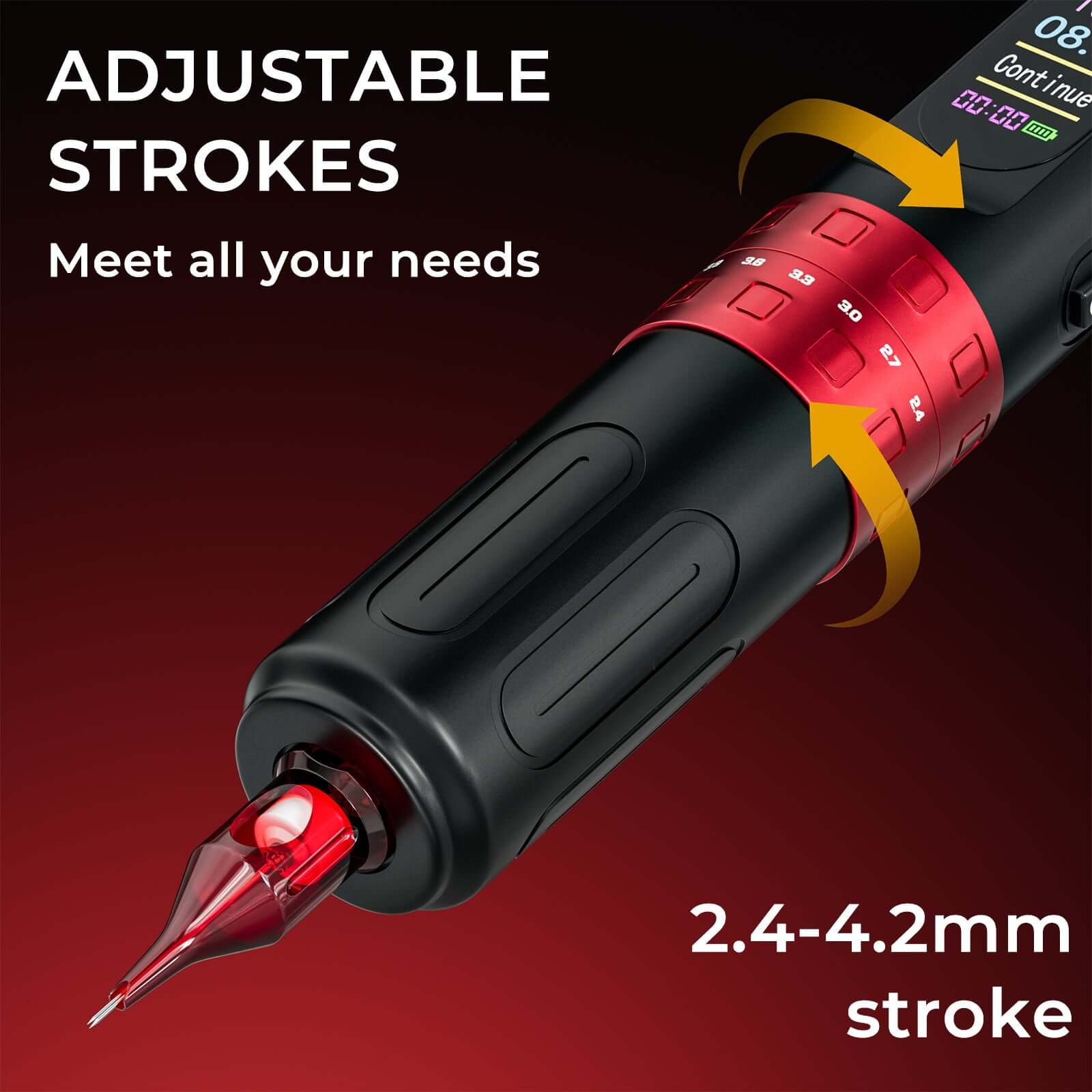 Professional Tattoo Kit – Wireless Tattoo Machine | 2.4-4.2mm Stroke