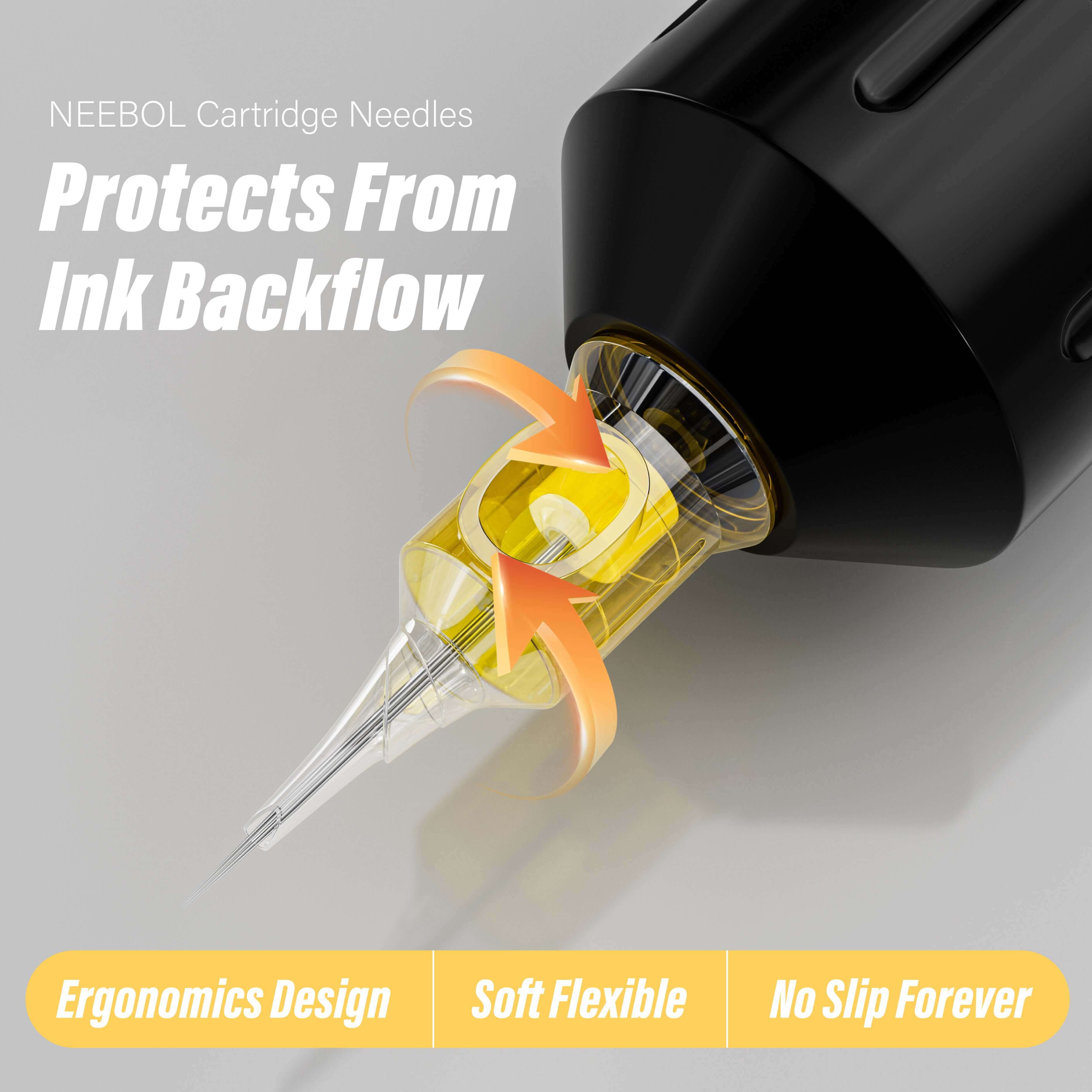 Tattoo Needle Cartridges - 50pc Round Liner | Neebol GOLDEN