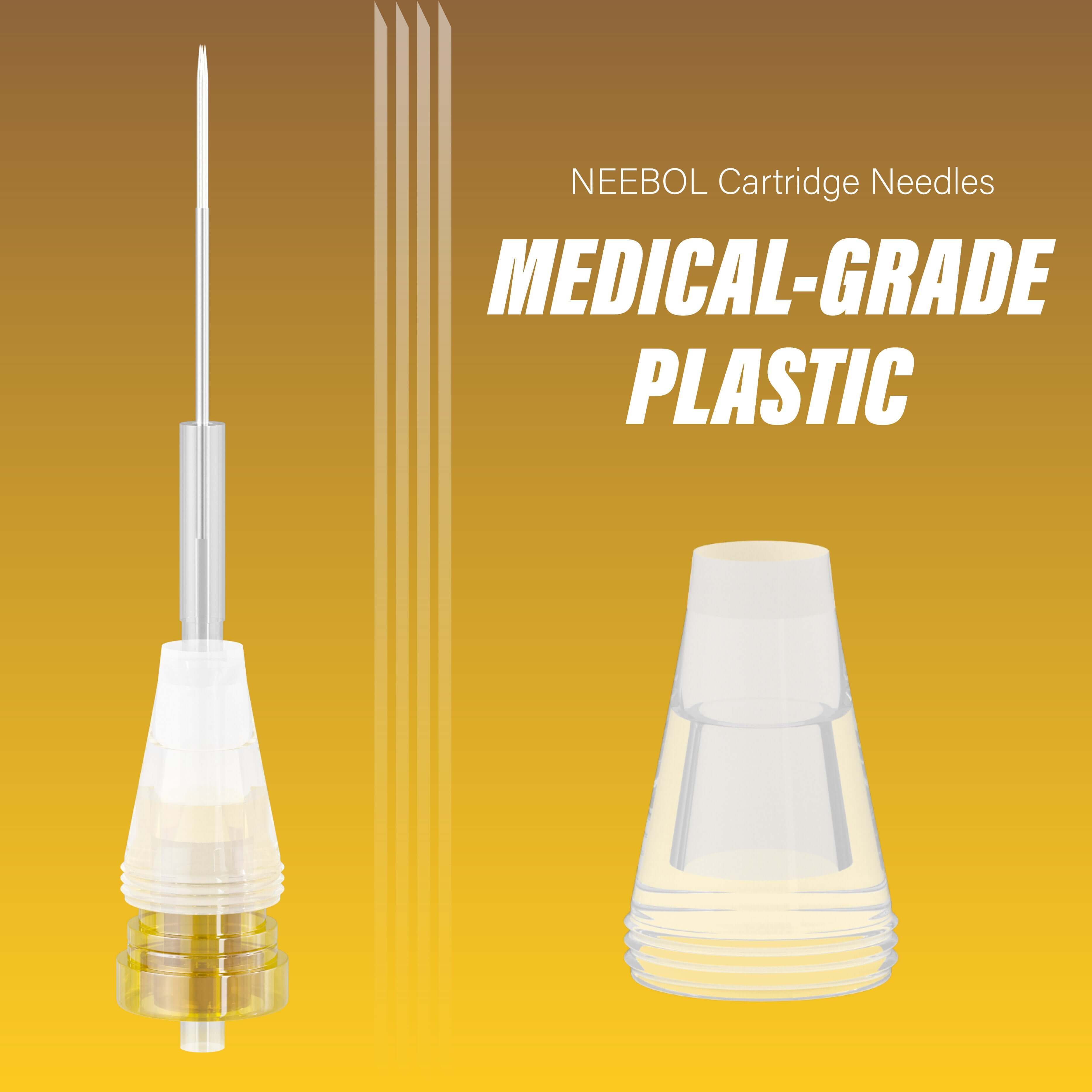 Tattoo Needle Cartridges - 50pc Round Liner | Neebol GOLDEN