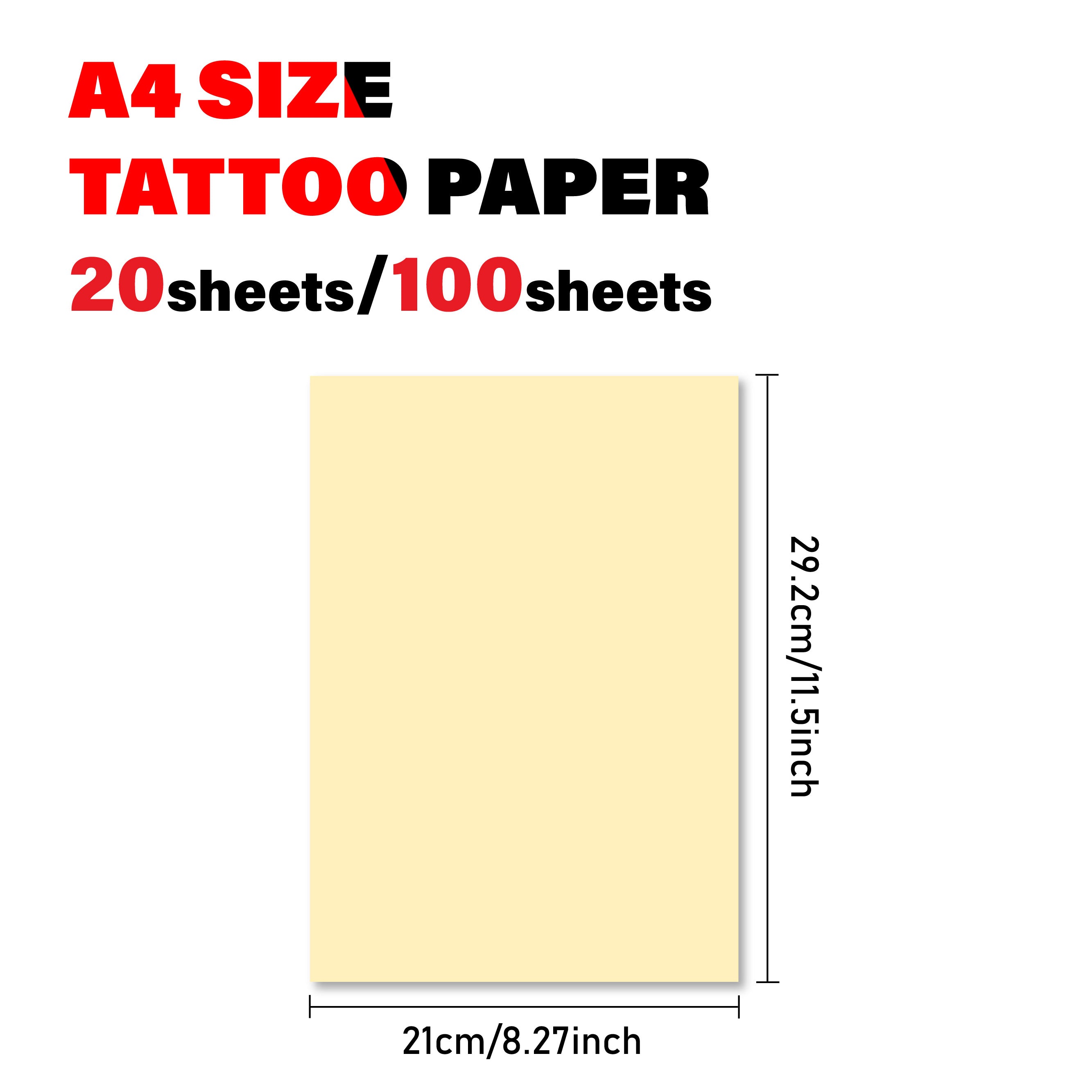 Neebol Tattoo Transfer Paper -20/100 Sheets