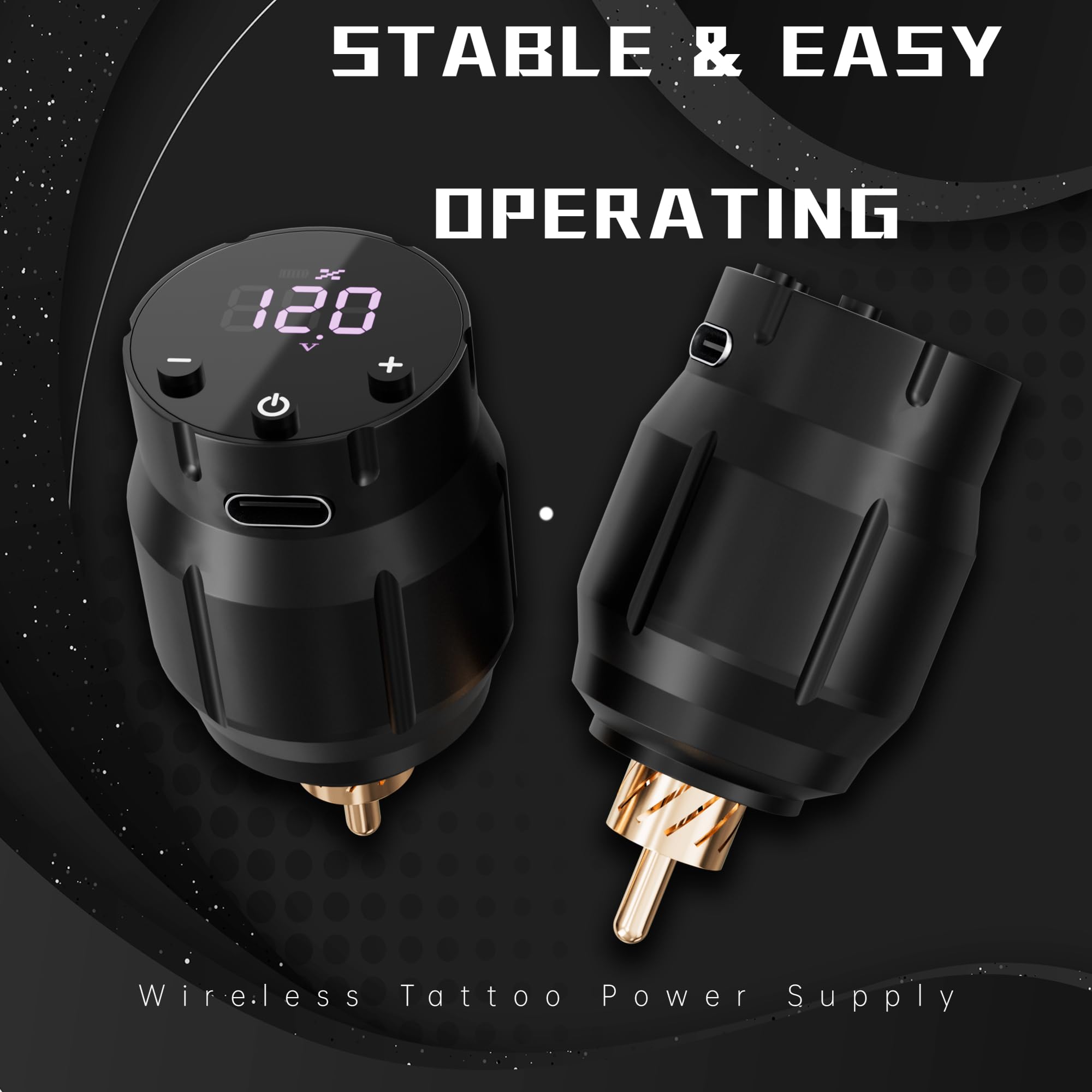 PDY Wireless Tattoo Battery Power Supply, RCA - Neebol