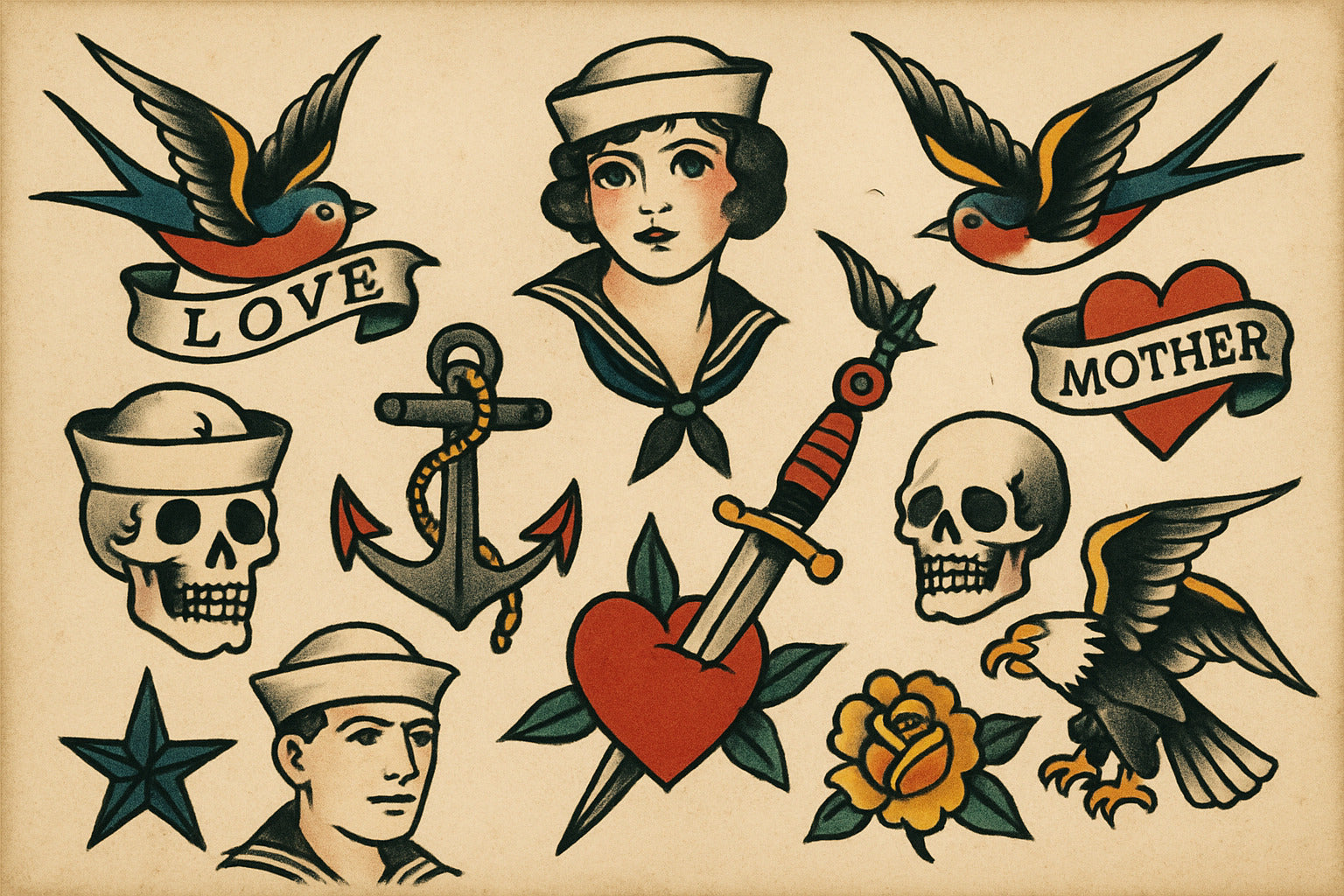 Classic American Traditional Tattoo Designs: Iconic Motifs Ideas