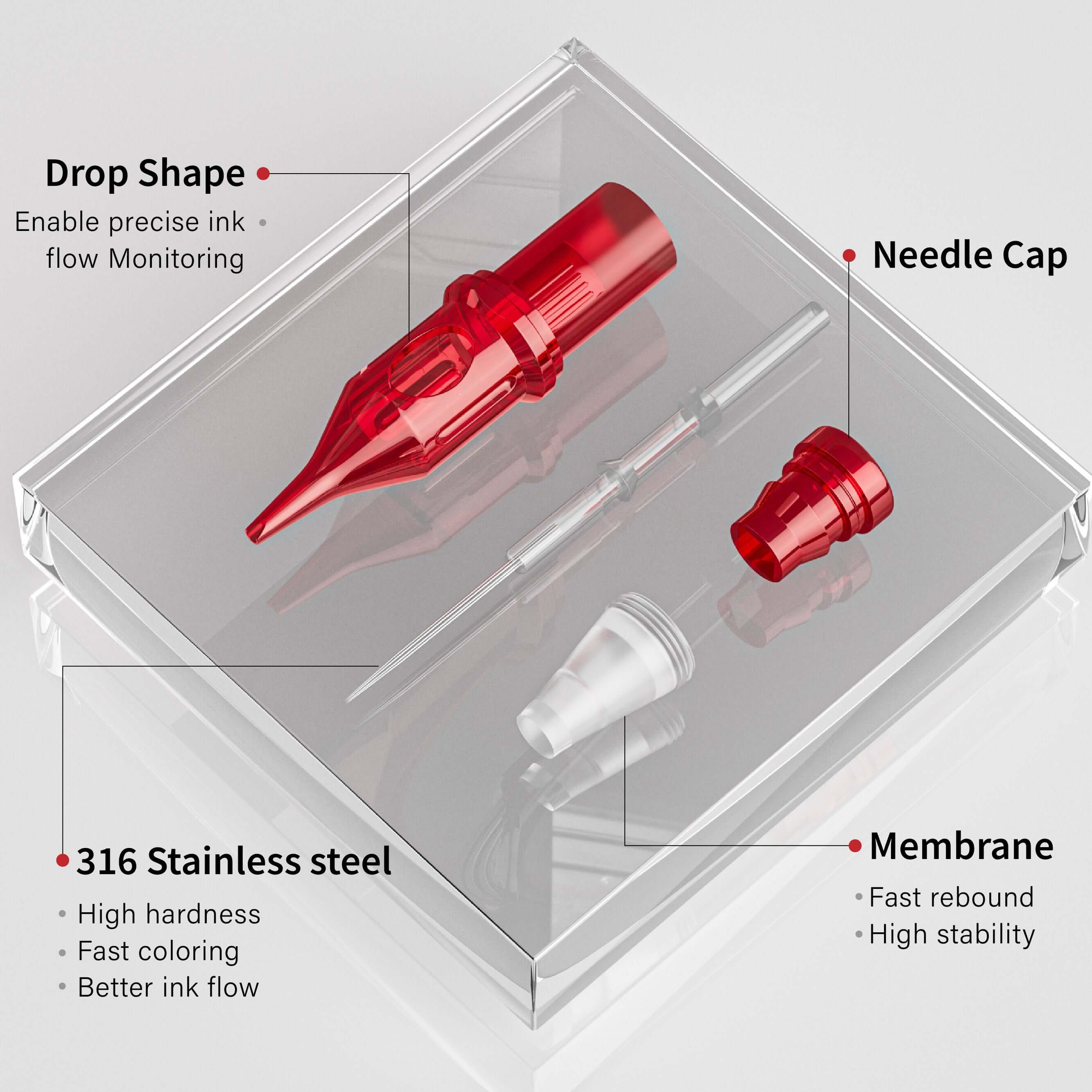 Tattoo Needle Cartridges - 50pc RL RM RS M1 | Neebol THOR