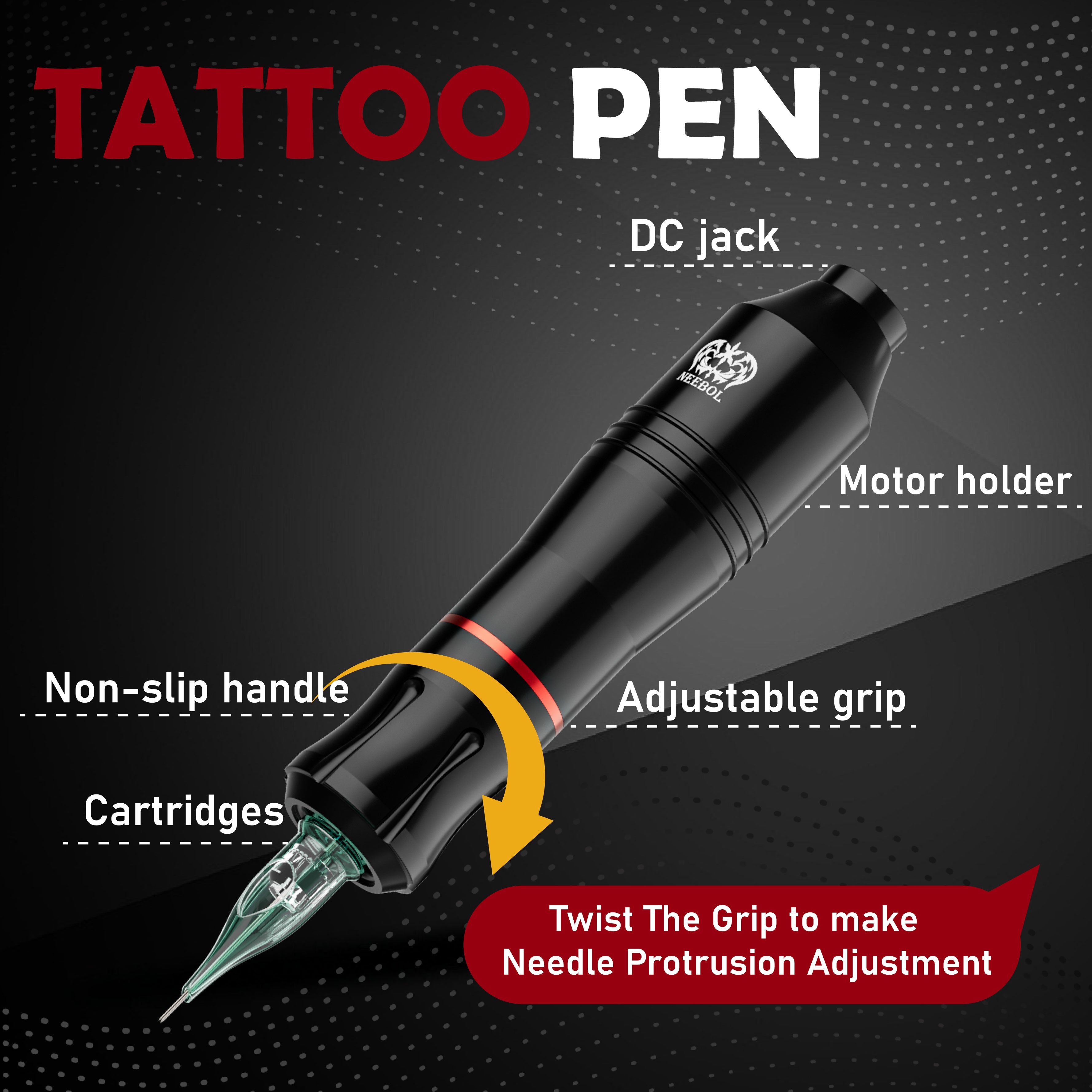 Tattoo Kit - Neebol Rotary Starter Tattoo Gun Kit BT & 67M