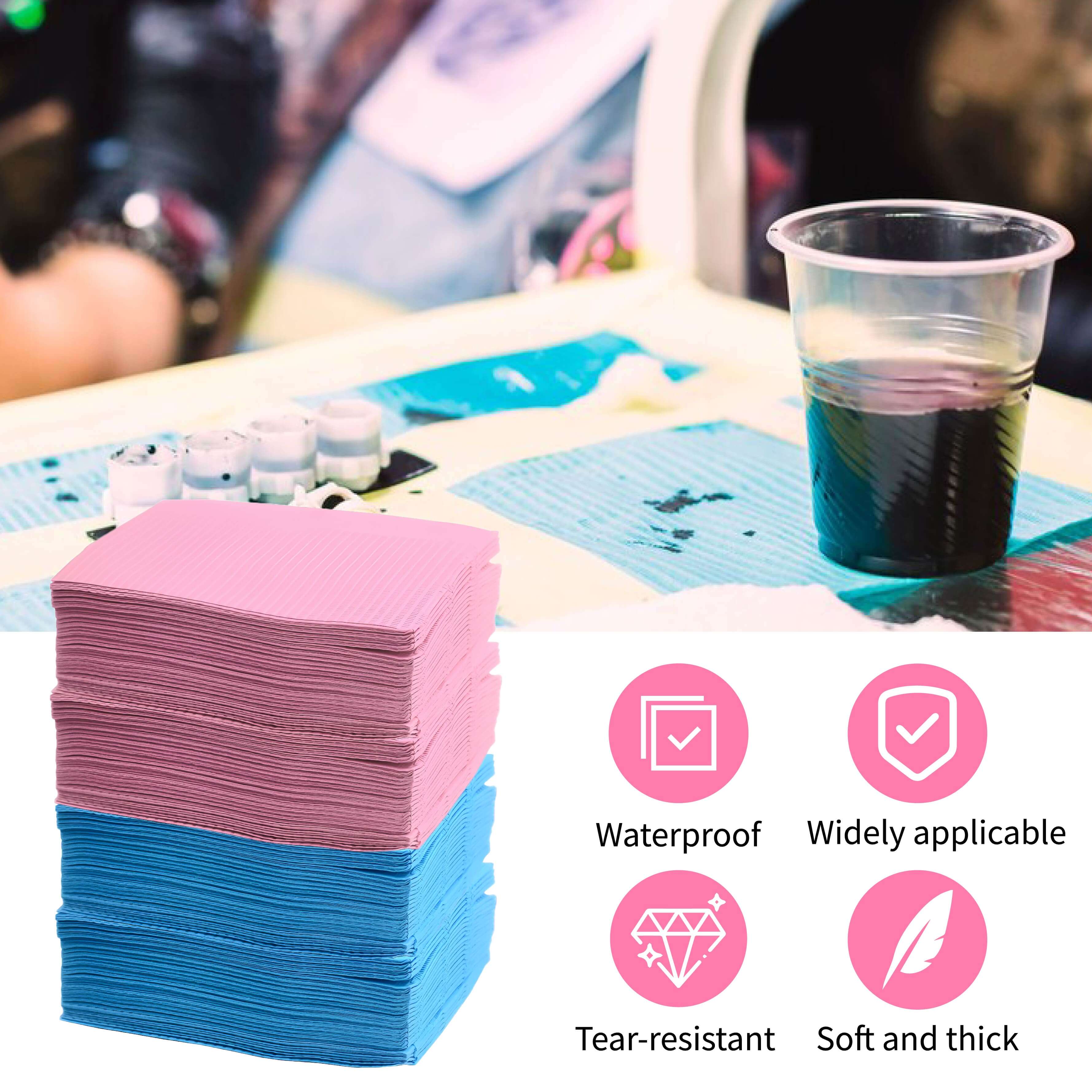 Neebol Disposable Waterproof Tattoo Table Mats – 50/125PC