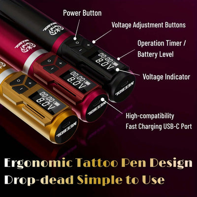 Neebol Rotary Tattoo Pen Machine 3.5MM Stroke | F4