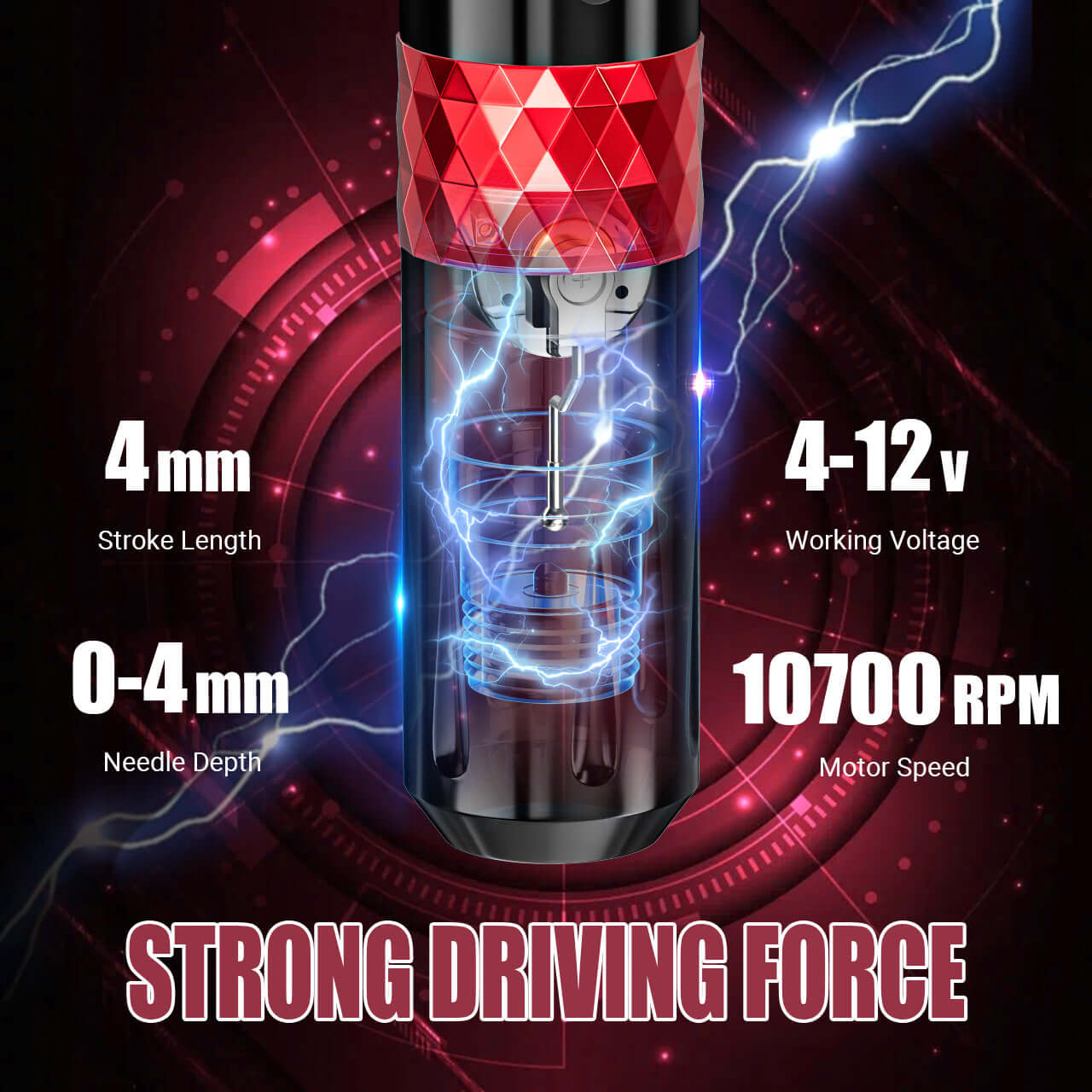 Neebol Rotary Tattoo Pen 4MM Storke | S3 PRO