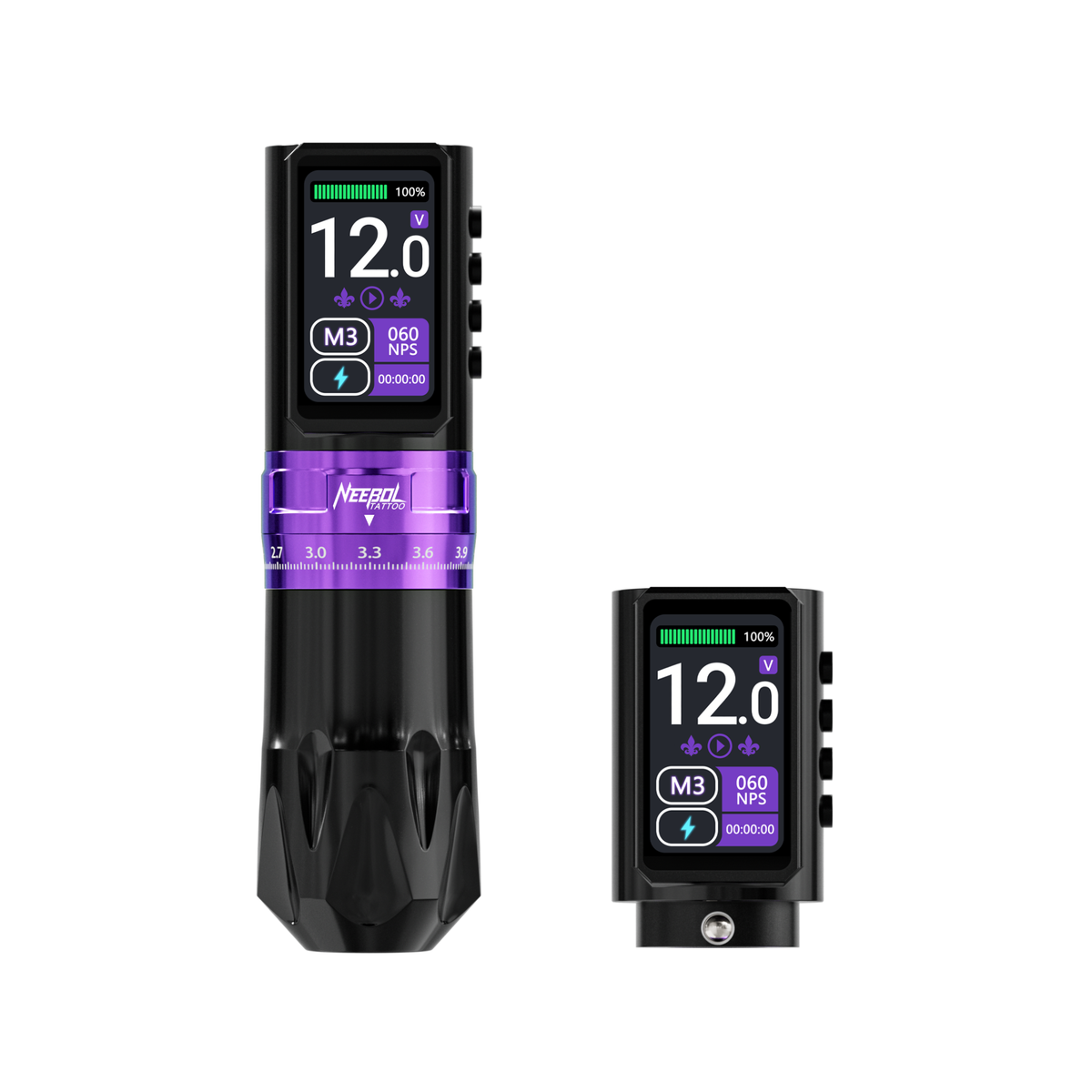 Neebol Wireless Tattoo Machine  RT03 PRO, 2.4-4.4MM Stroke, Dual Batteries
