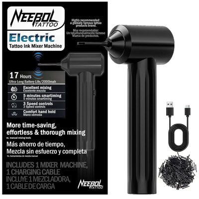 Electric Tattoo Ink Mixer Machine with 105 Mixing Sticks - Neebol